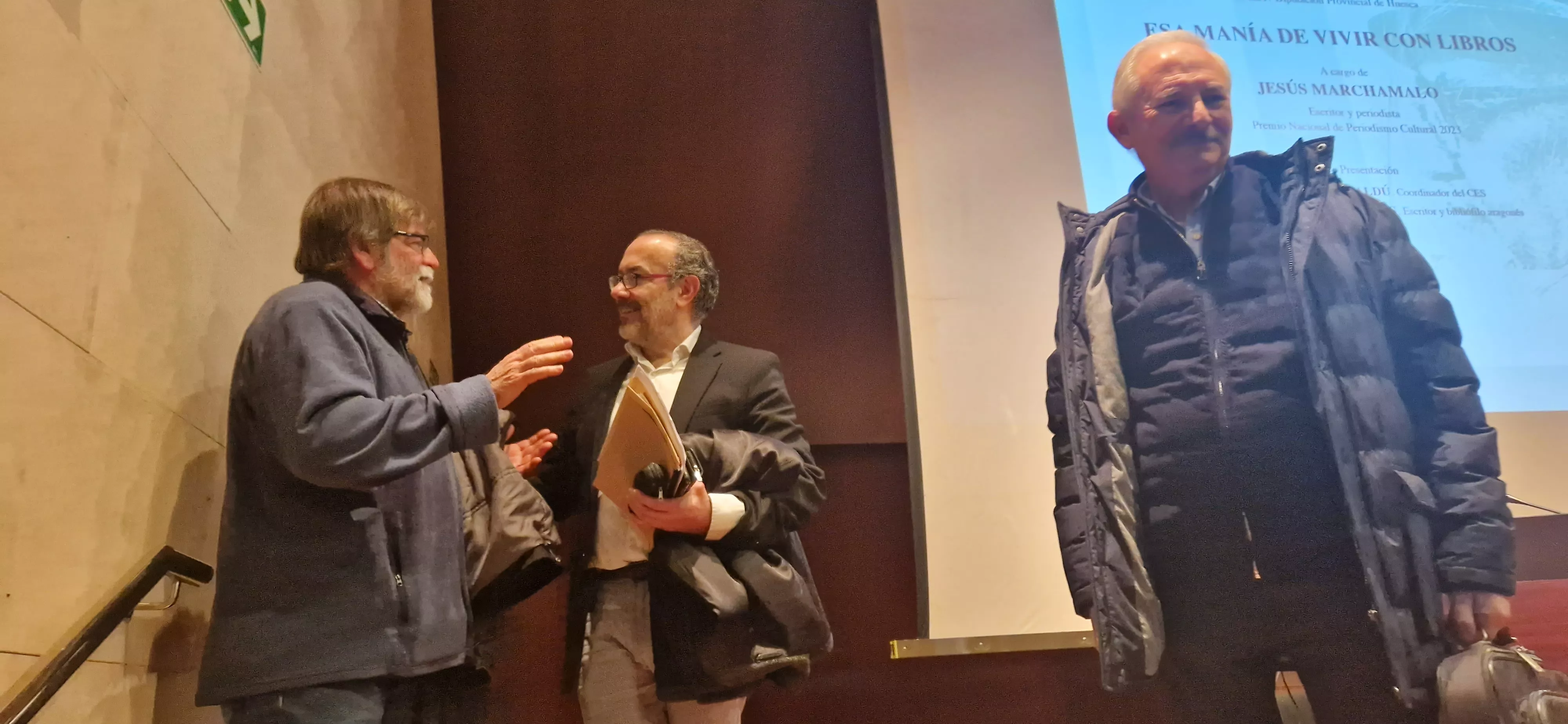 Conferencia de Jesús Marchamalo en Huesca. Foto Myriam Martínez