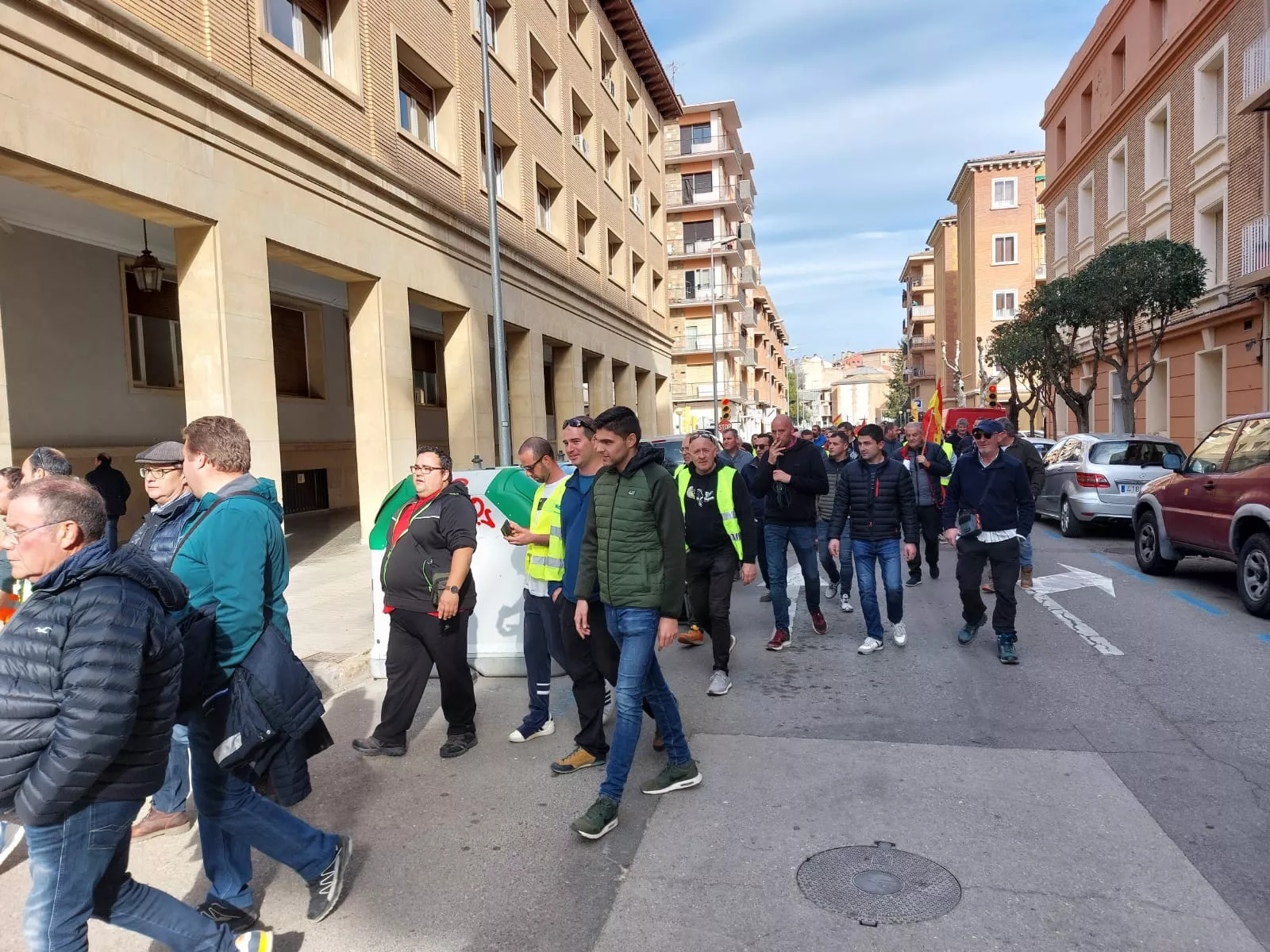 Manifestación de los agricultores por Huesca hasta la Subdelegación