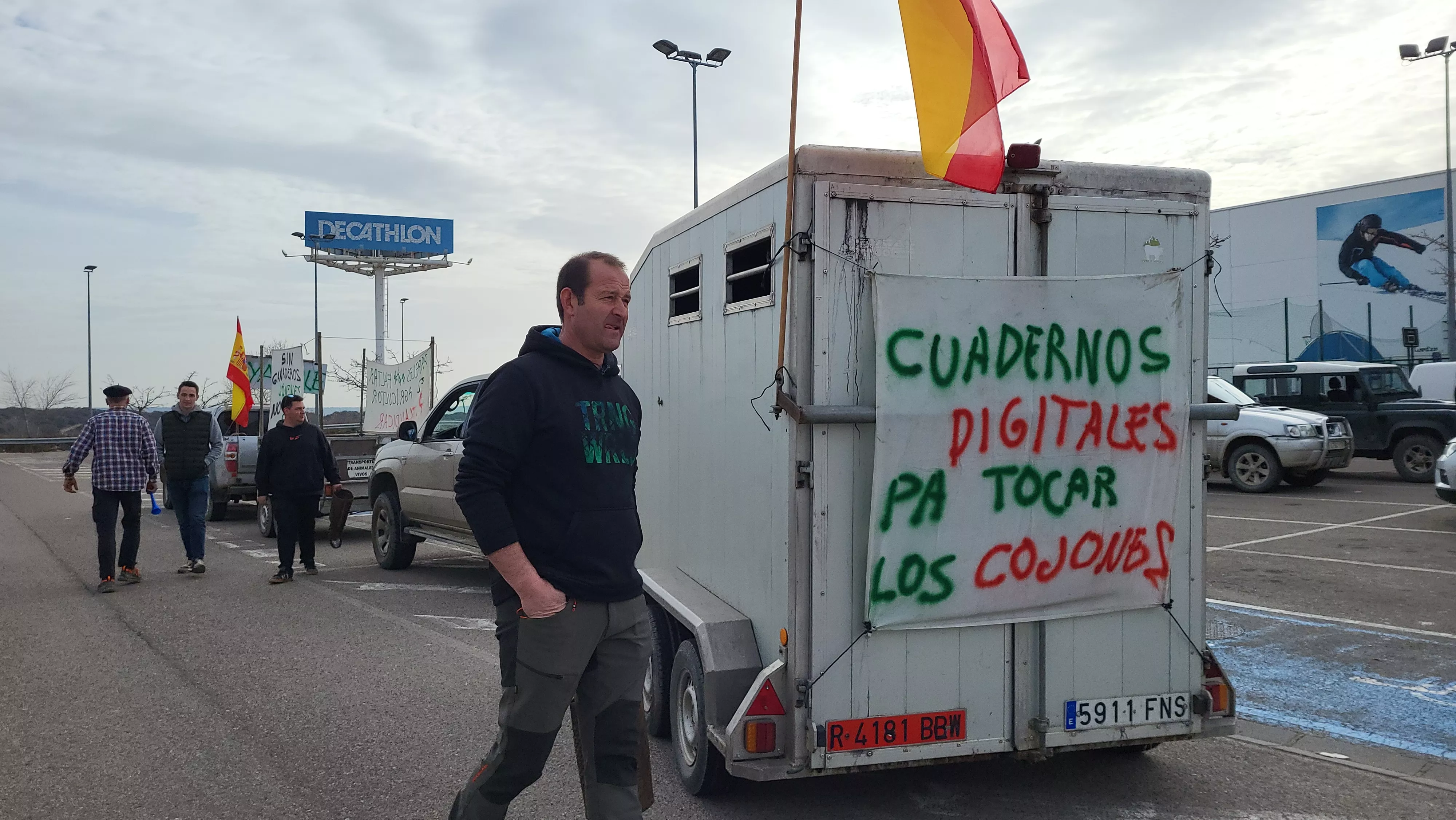 Tractorada y concentración en Huesca. Foto Mercedes Manterola