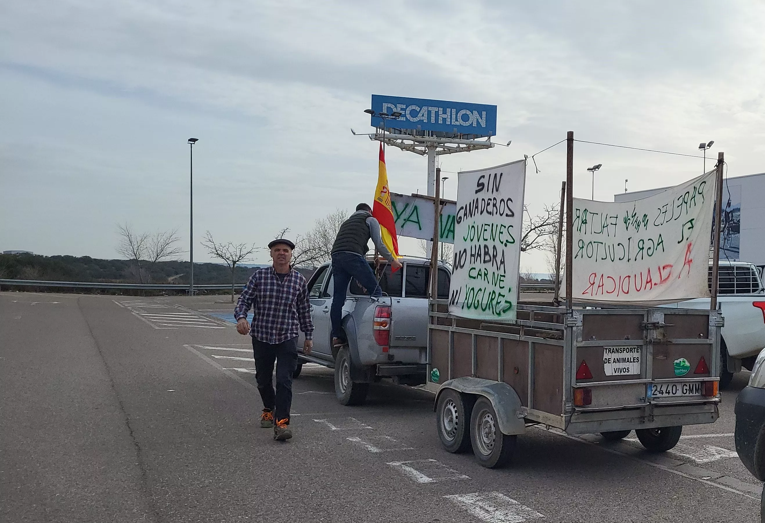 Tractorada y concentración en Huesca. Foto Mercedes Manterola