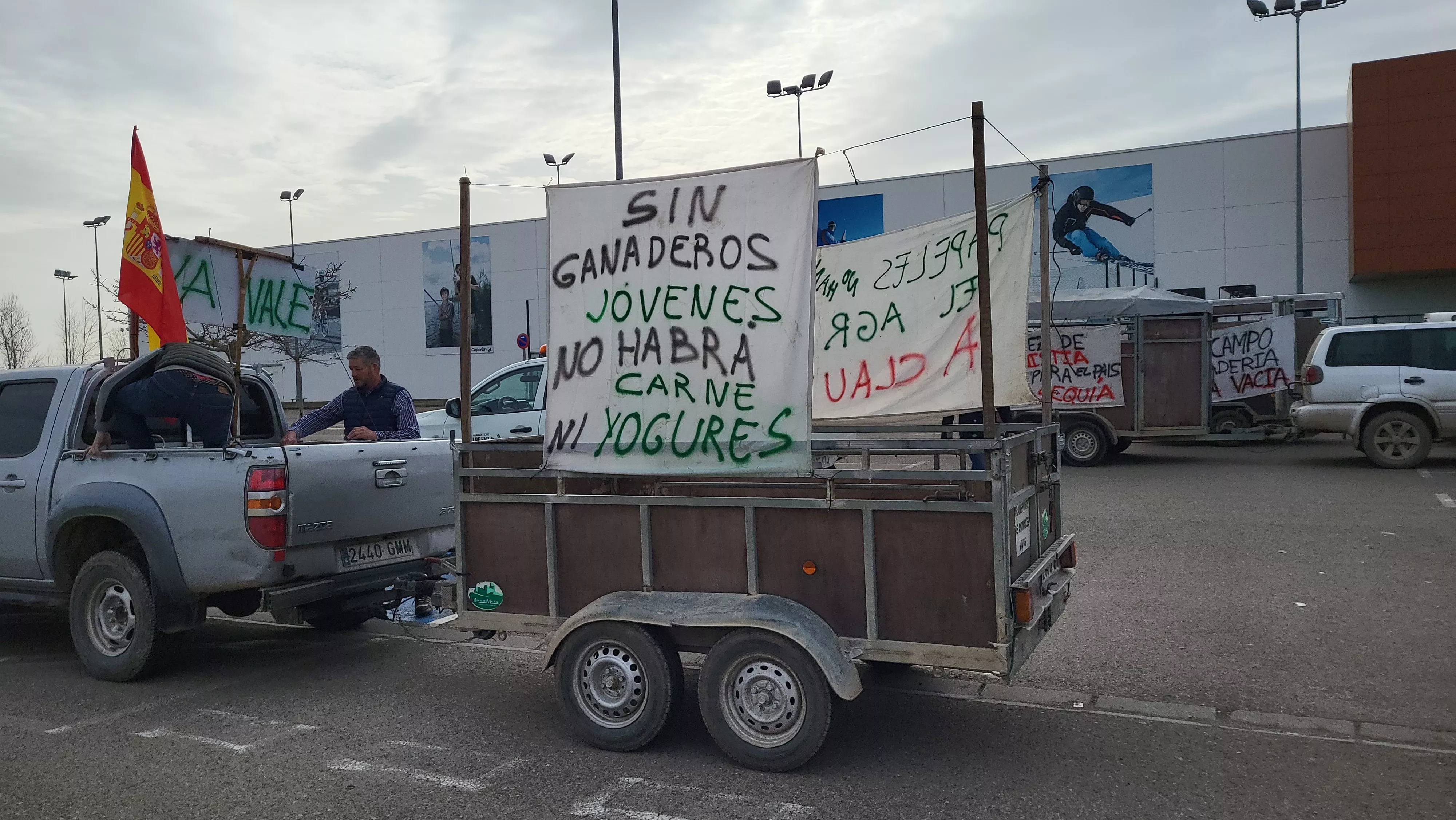 Tractorada y concentración en Huesca. Foto Mercedes Manterola