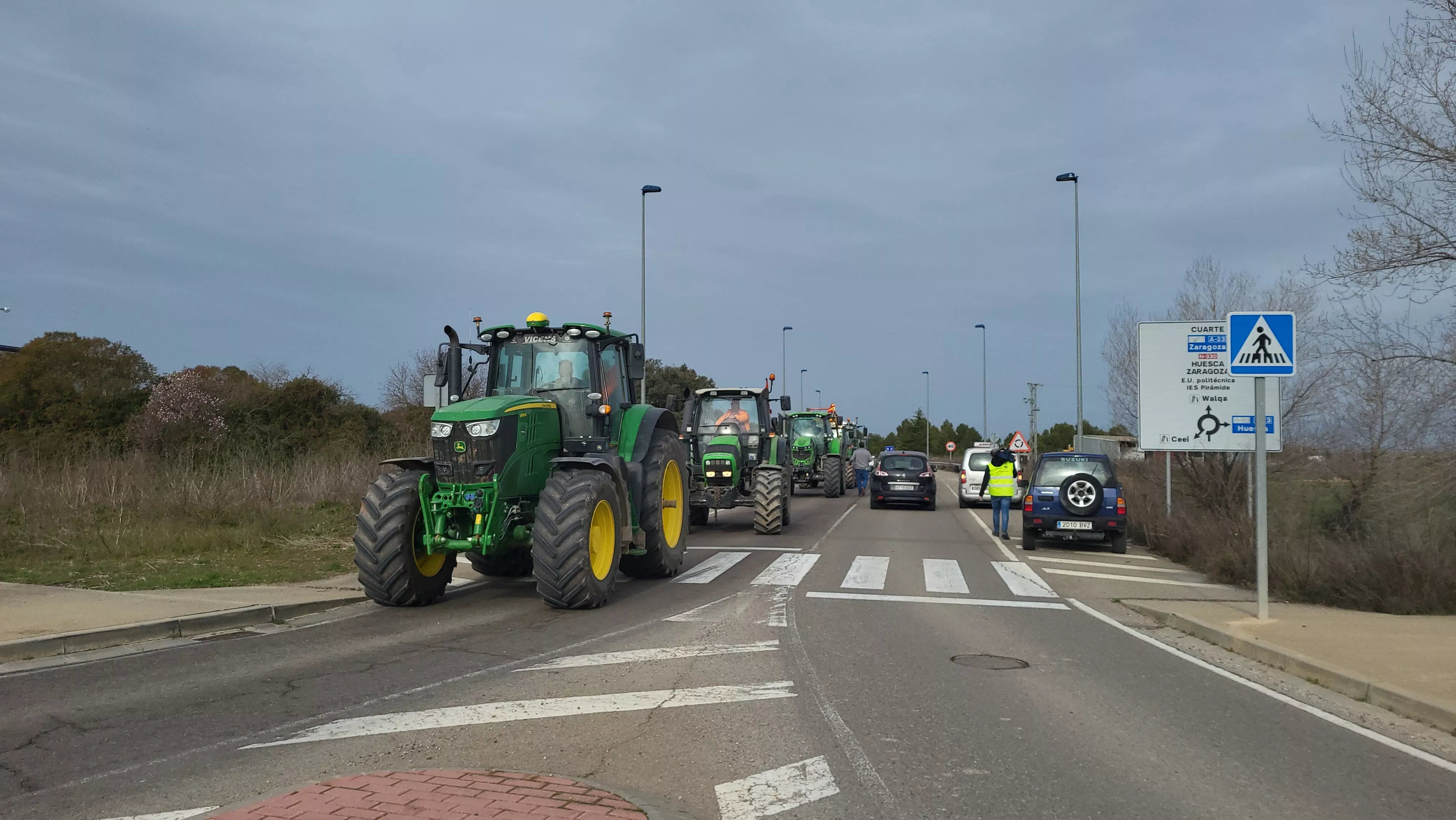 Tractorada y concentración en Huesca. Foto Mercedes Manterola