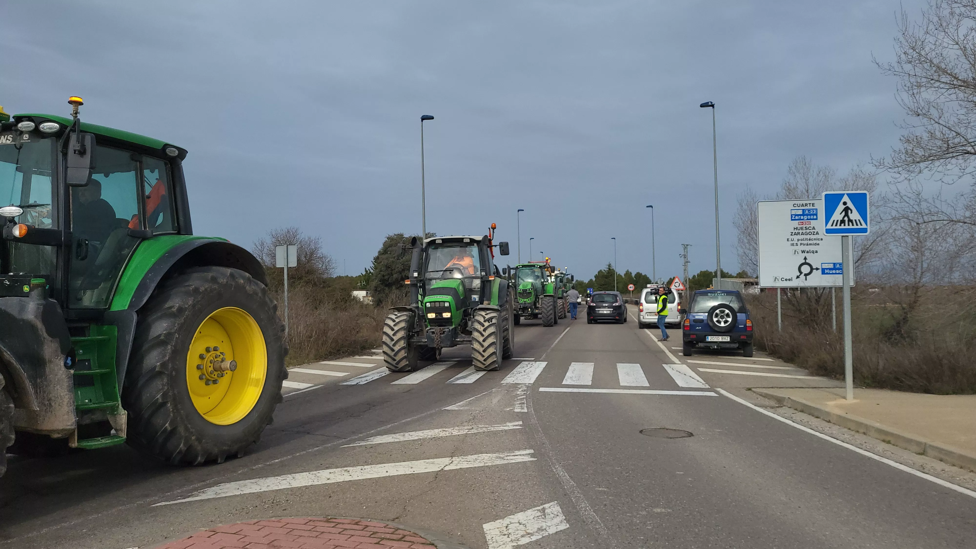 Tractorada y concentración en Huesca. Foto Mercedes Manterola