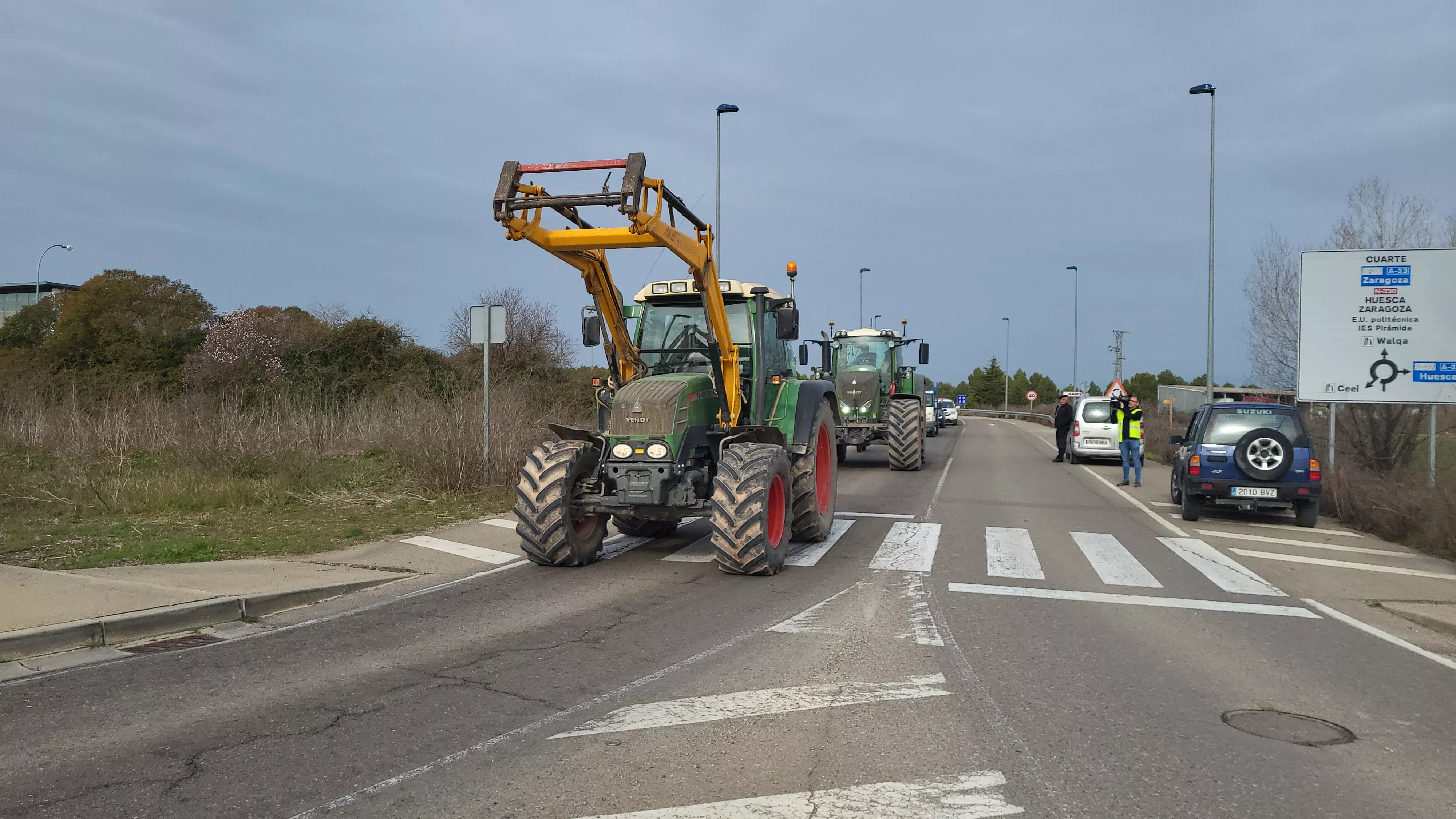 Tractorada y concentración en Huesca. Foto Mercedes Manterola