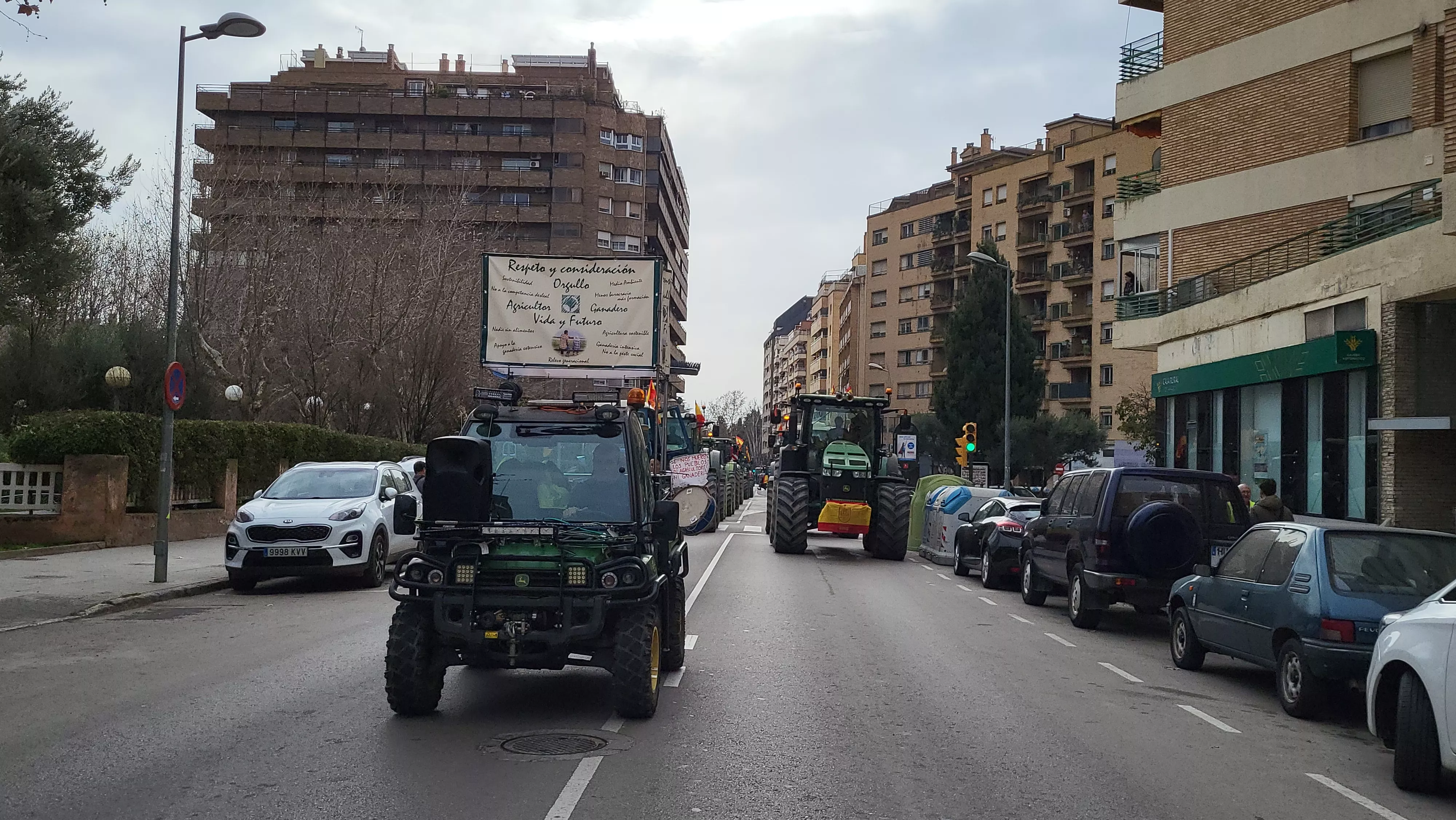 Tractorada y concentración en Huesca. Foto Mercedes Manterola