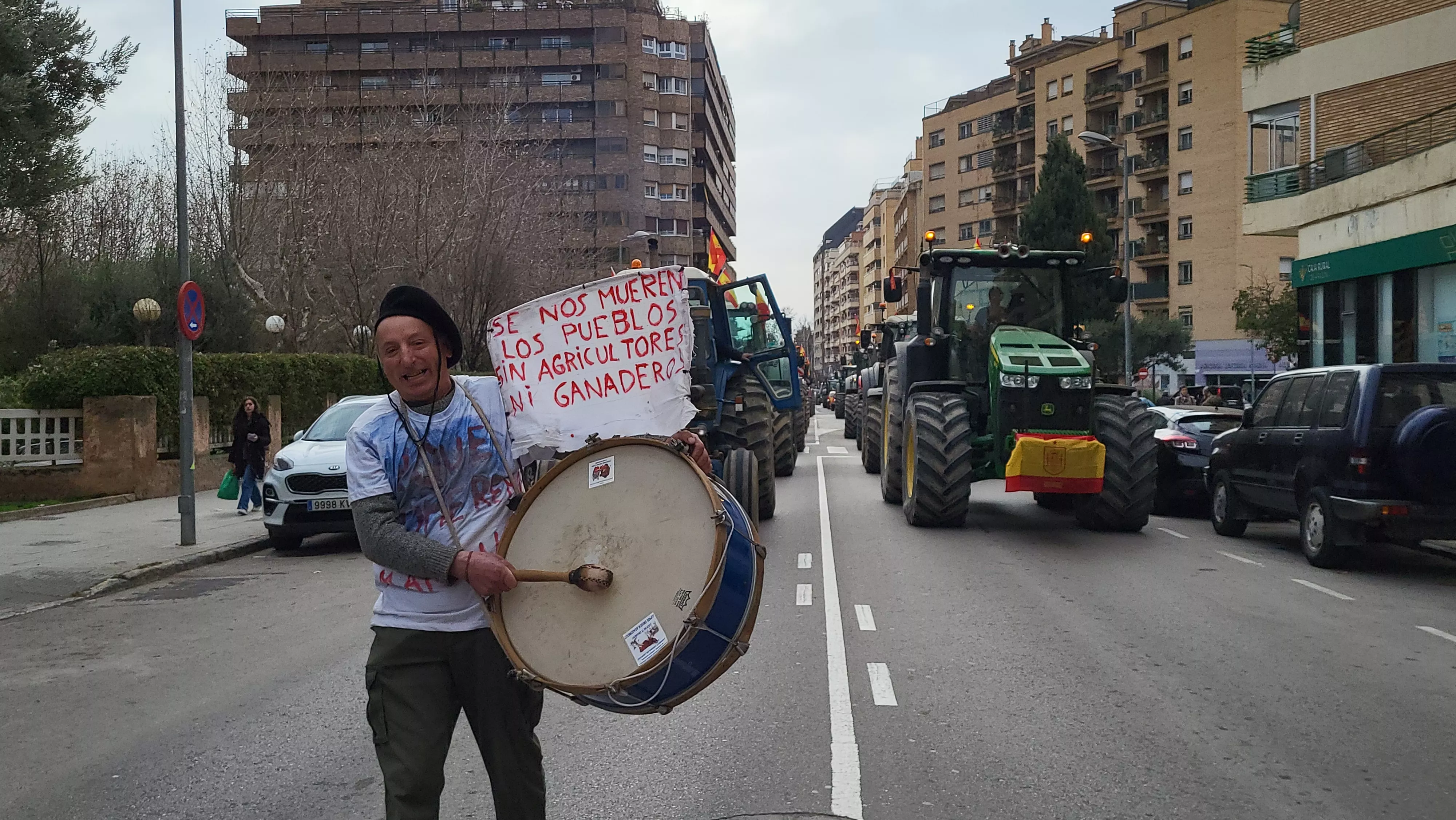 Tractorada y concentración en Huesca. Foto Mercedes Manterola