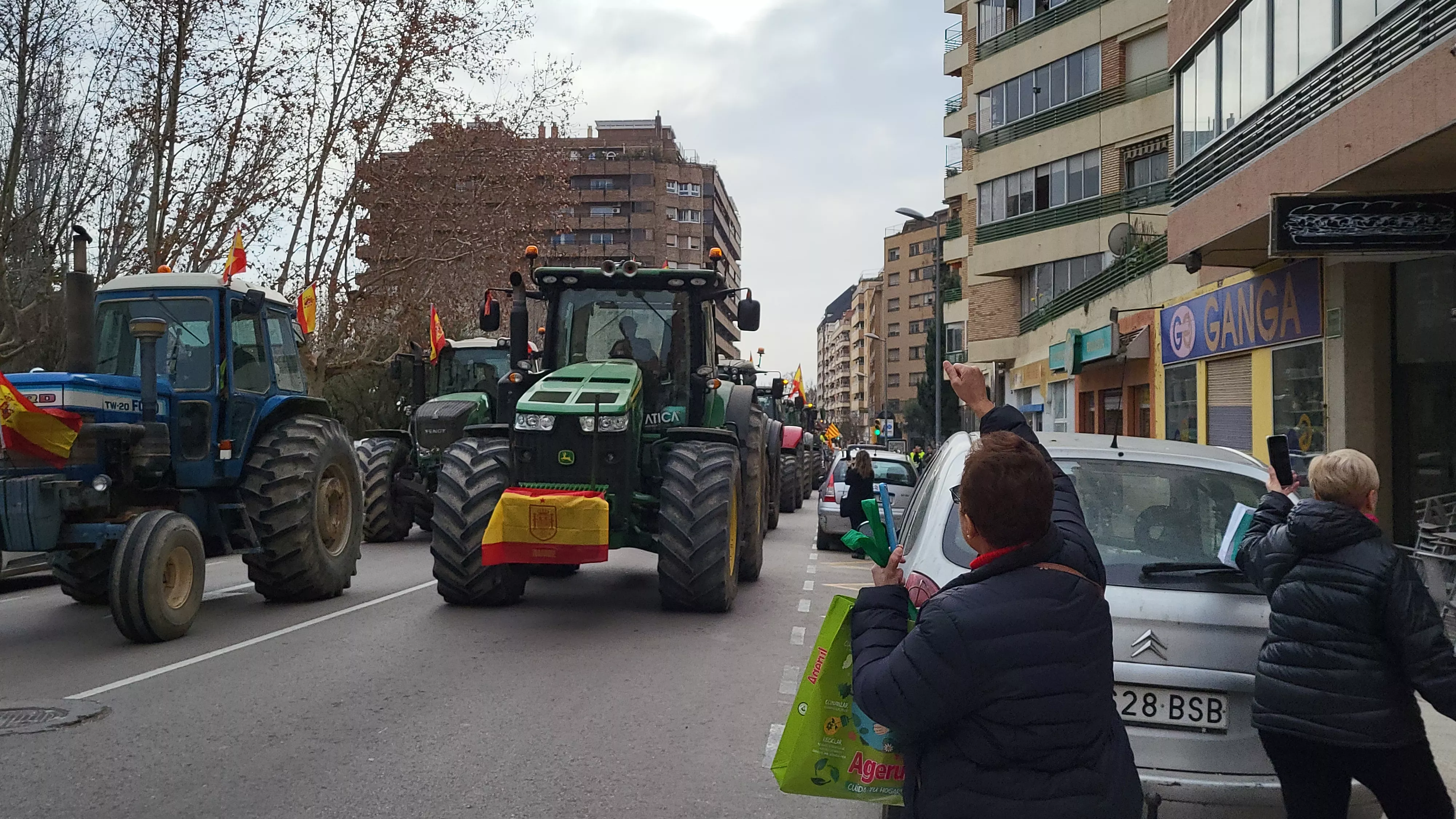 Tractorada y concentración en Huesca. Foto Mercedes Manterola