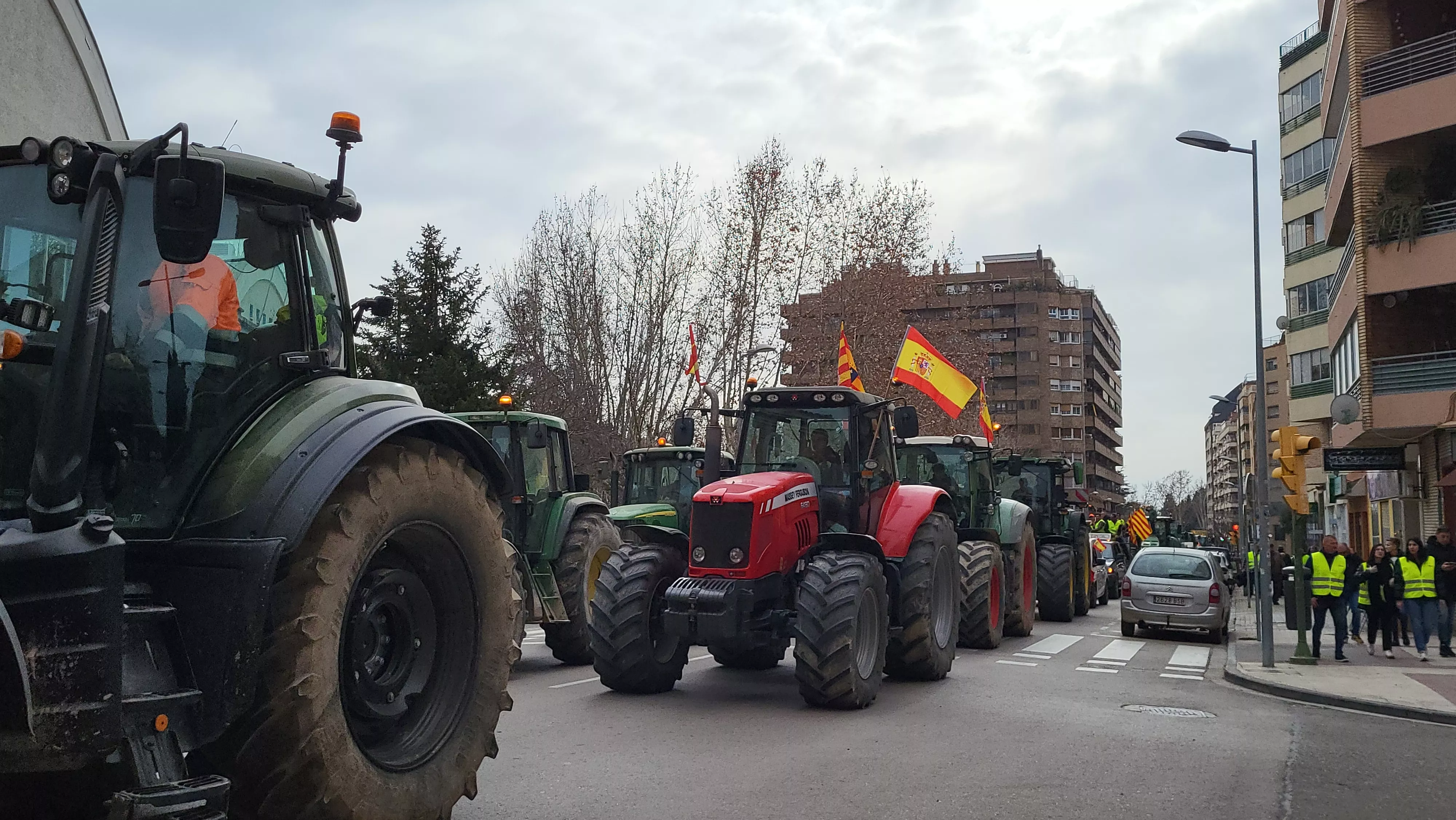 Tractorada y concentración en Huesca. Foto Mercedes Manterola