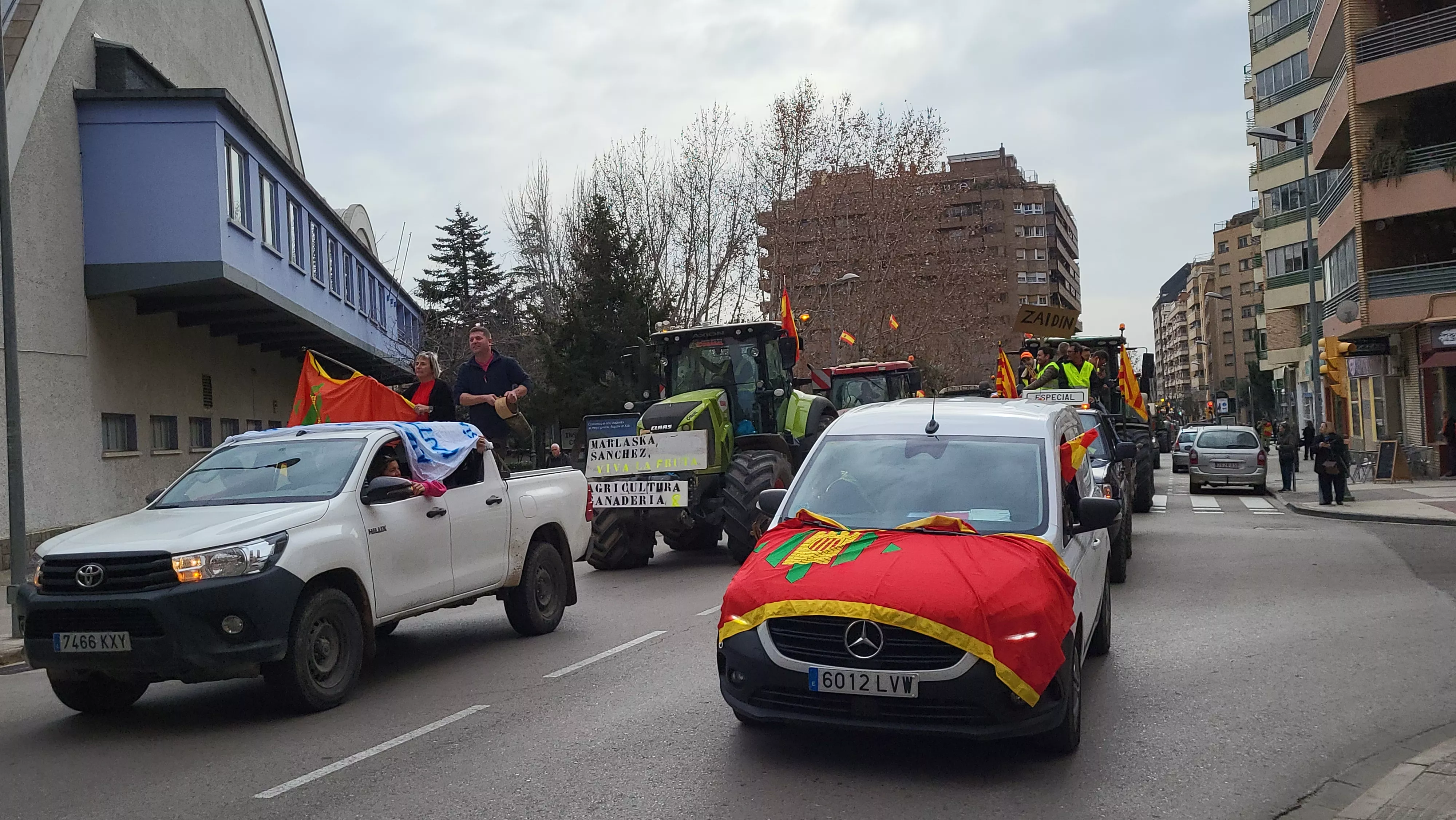 Tractorada y concentración en Huesca. Foto Mercedes Manterola