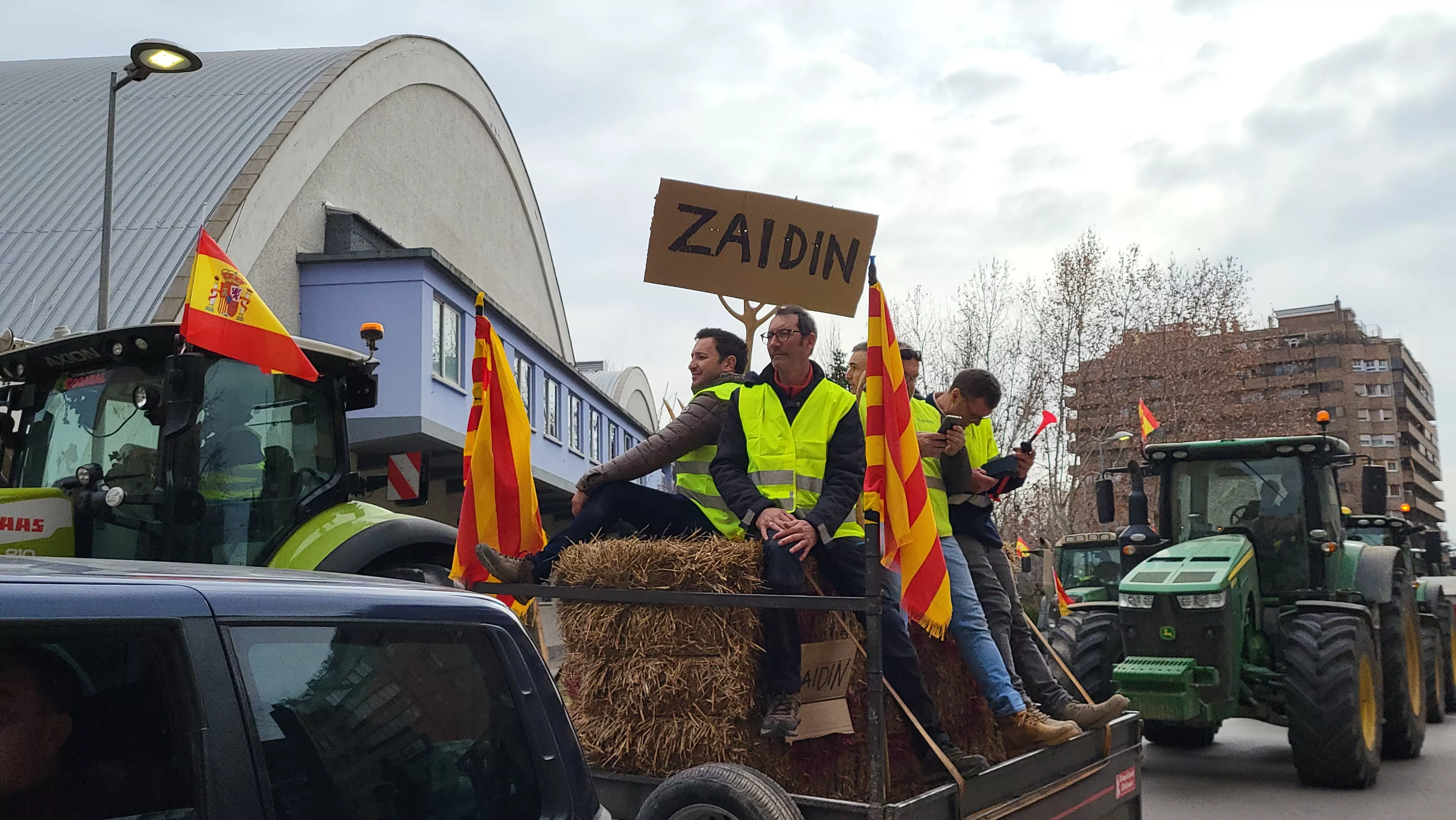 Tractorada y concentración en Huesca. Foto Mercedes Manterola