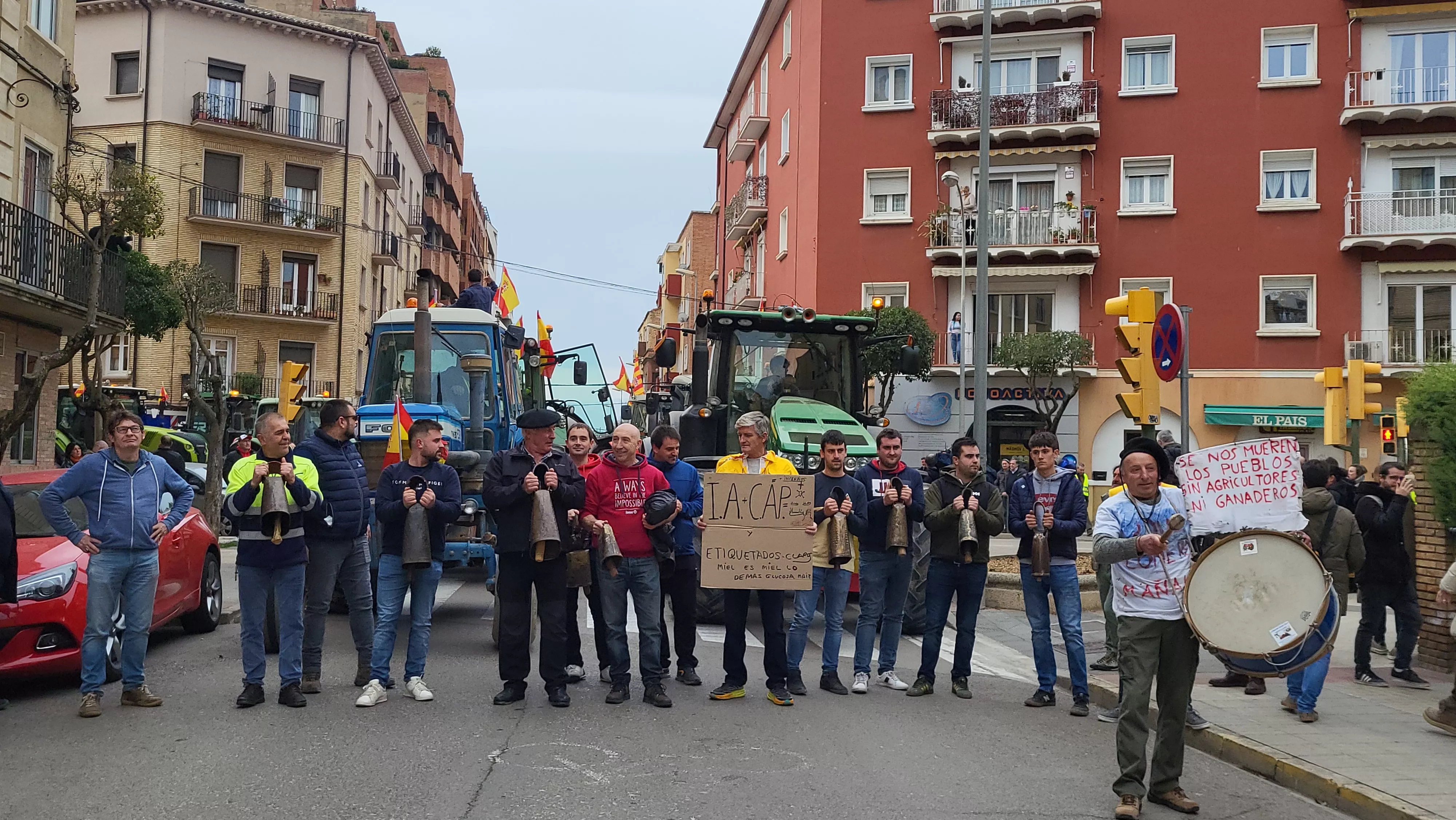 Tractorada y concentración en Huesca. Foto Mercedes Manterola