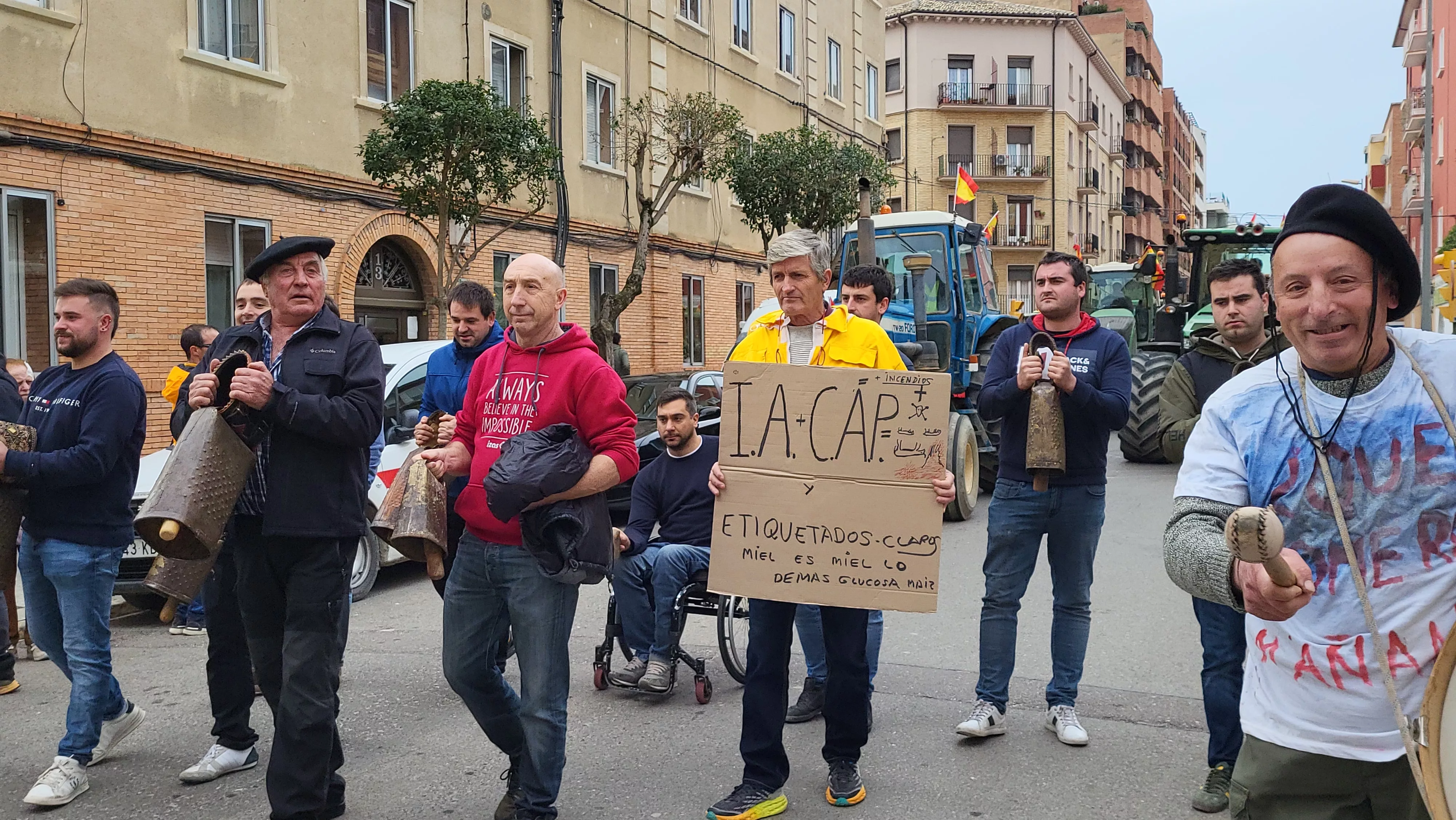 Tractorada y concentración en Huesca. Foto Mercedes Manterola