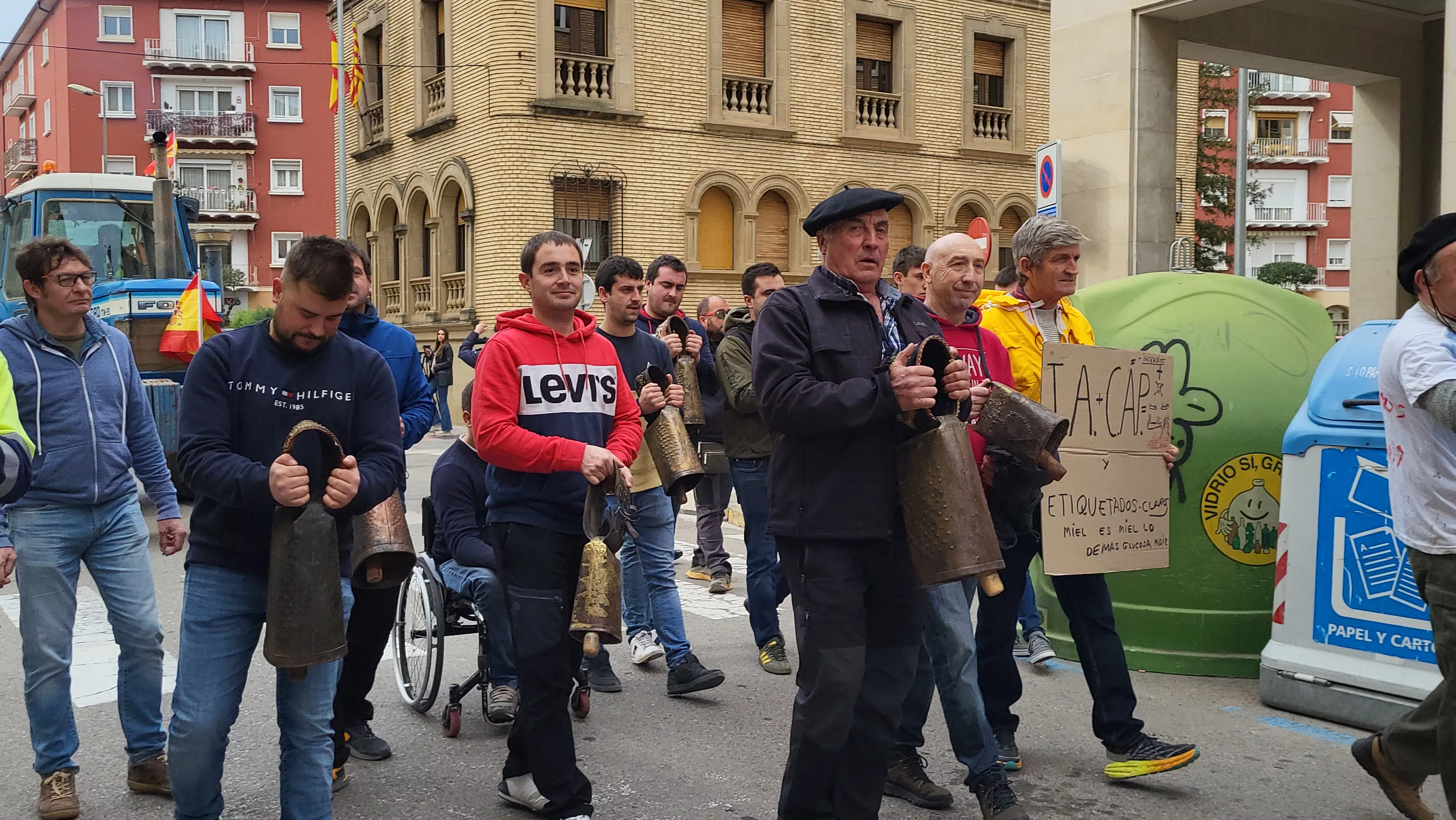 Tractorada y concentración en Huesca. Foto Mercedes Manterola