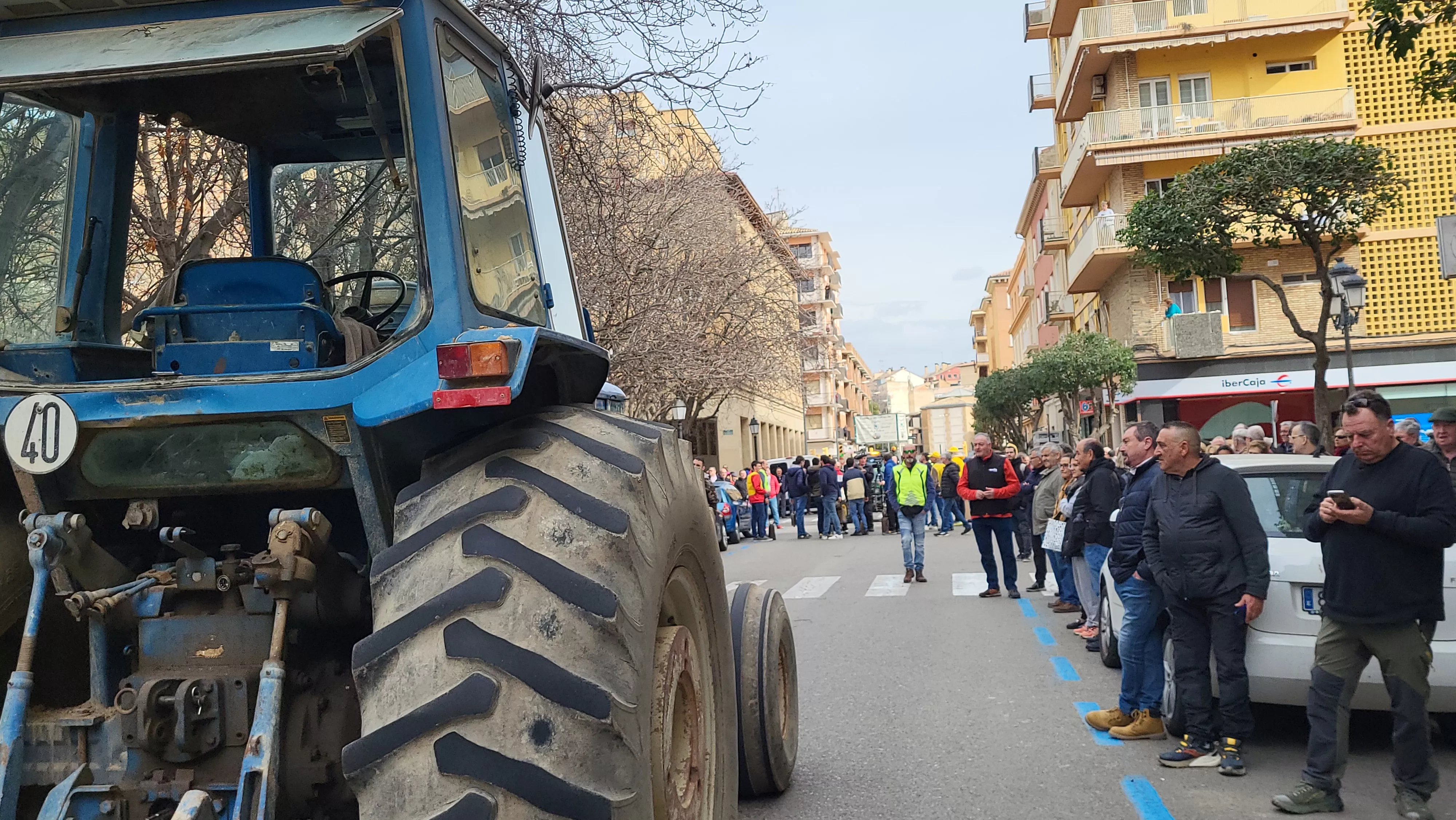 Tractorada y concentración en Huesca. Foto Mercedes Manterola