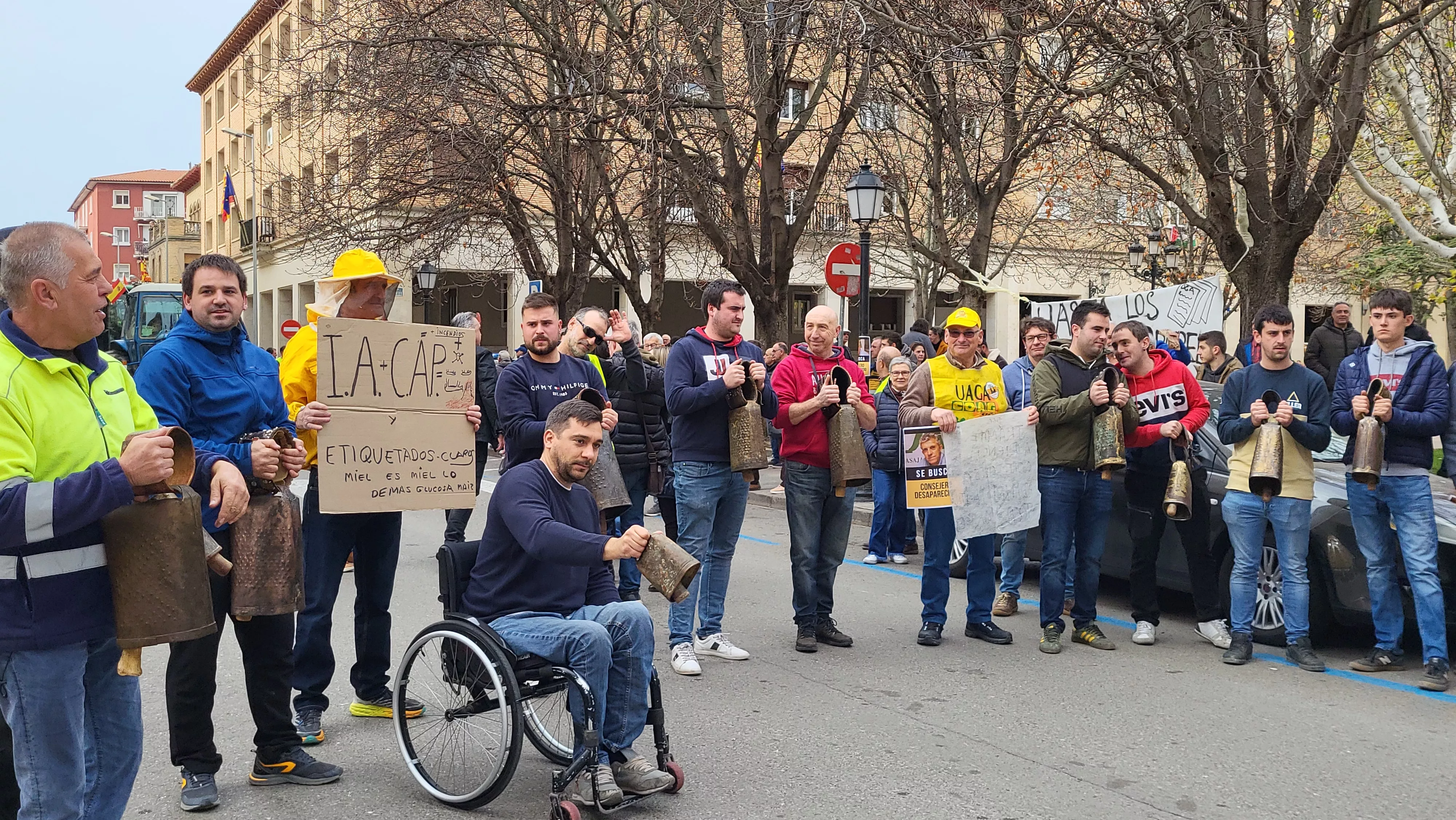 Tractorada y concentración en Huesca. Foto Mercedes Manterola