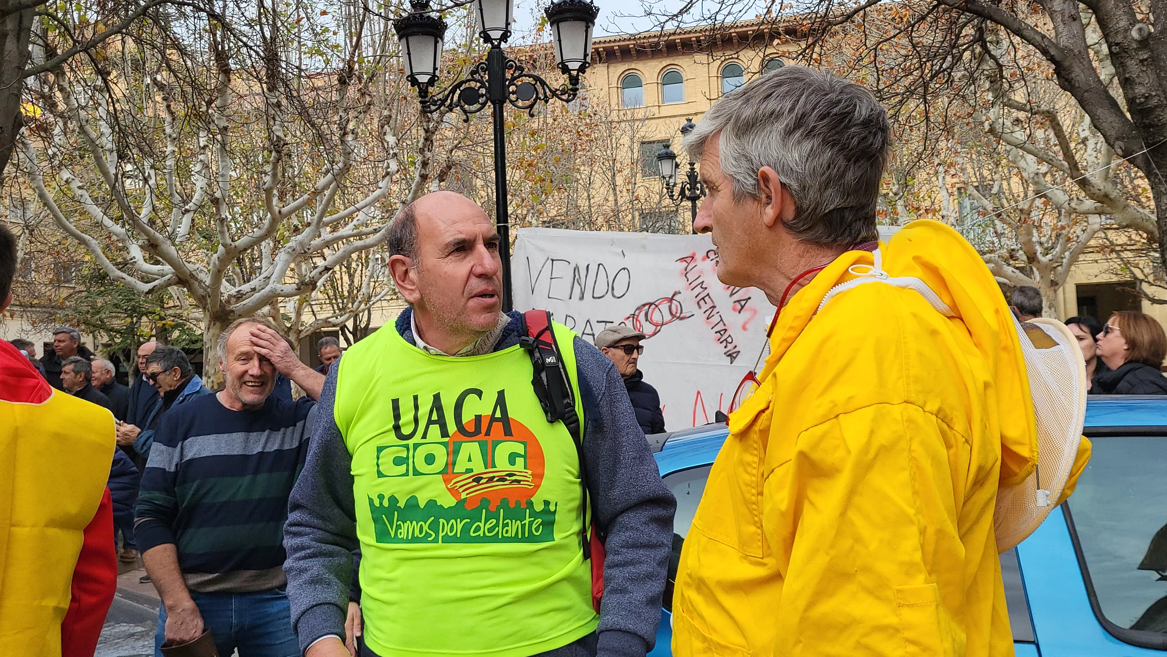 Tractorada y concentración en Huesca. Foto Mercedes Manterola