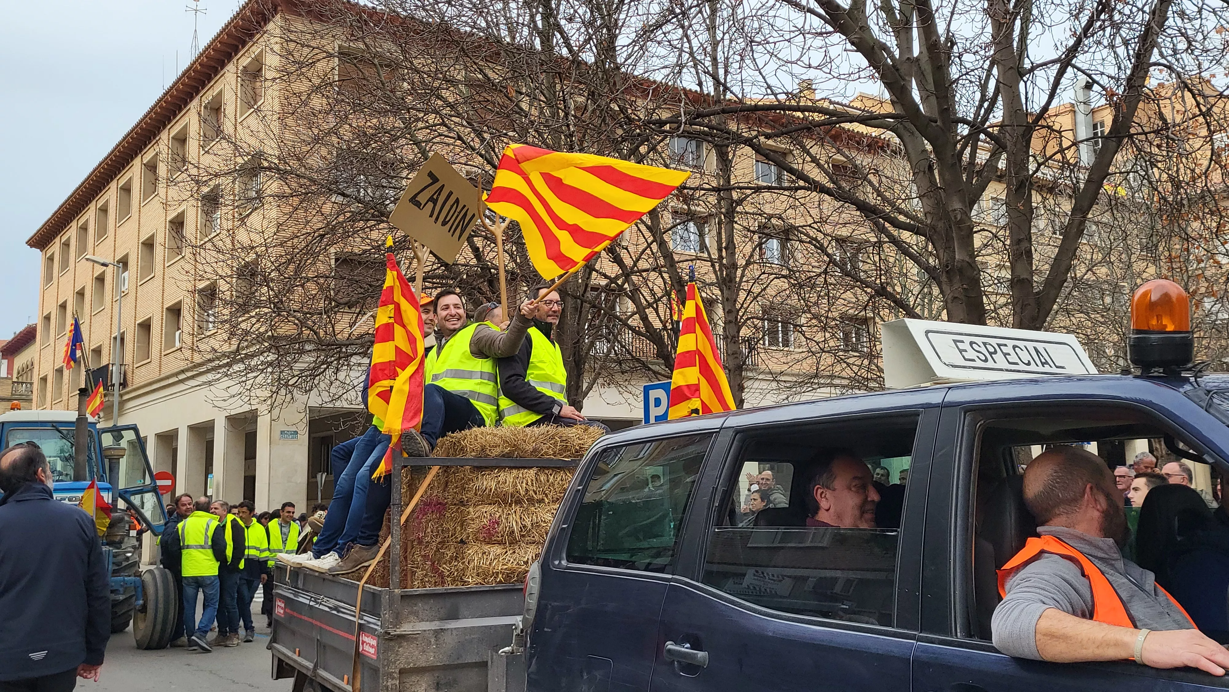Tractorada y concentración en Huesca. Foto Mercedes Manterola