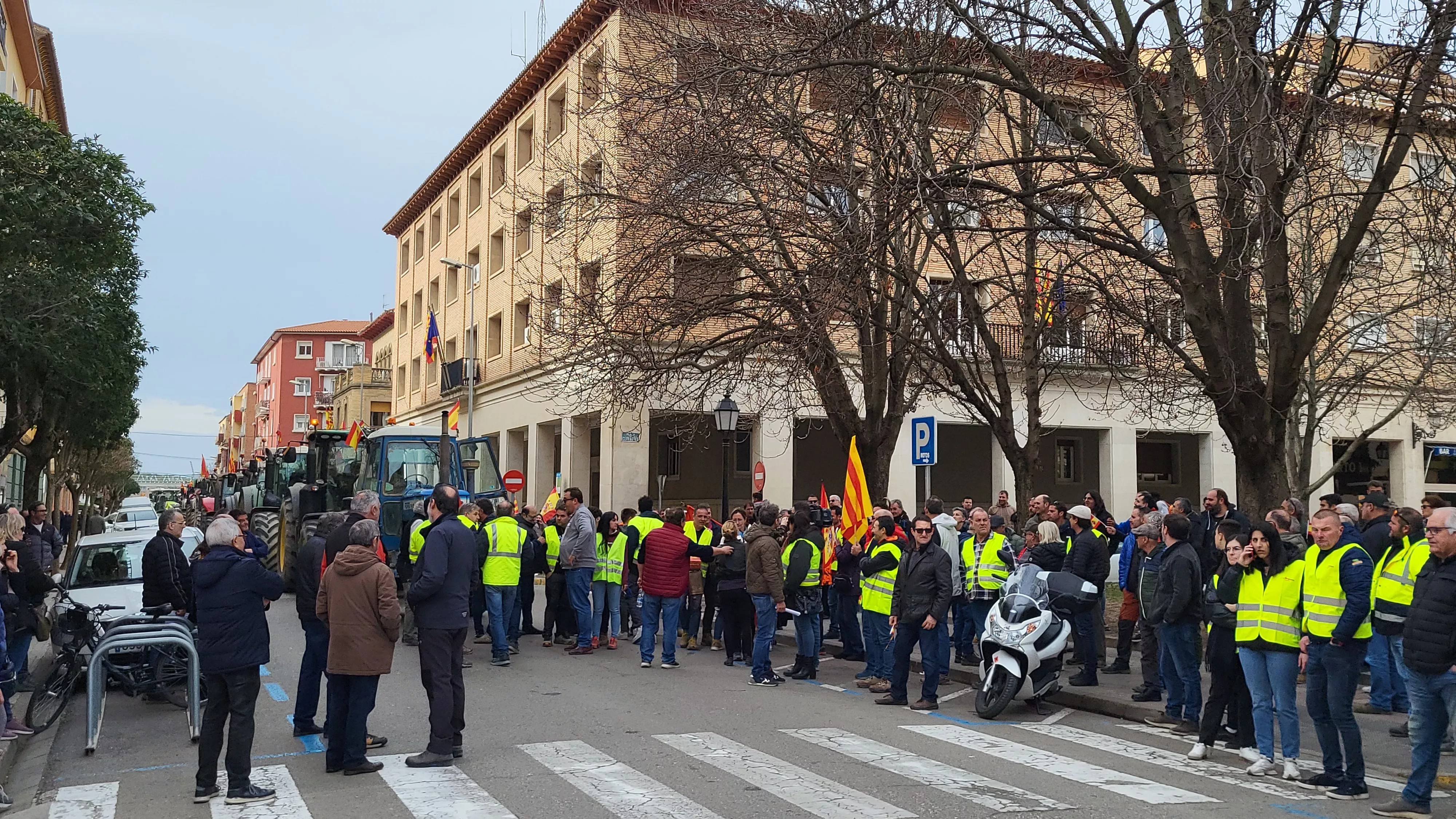 Tractorada y concentración en Huesca. Foto Mercedes Manterola