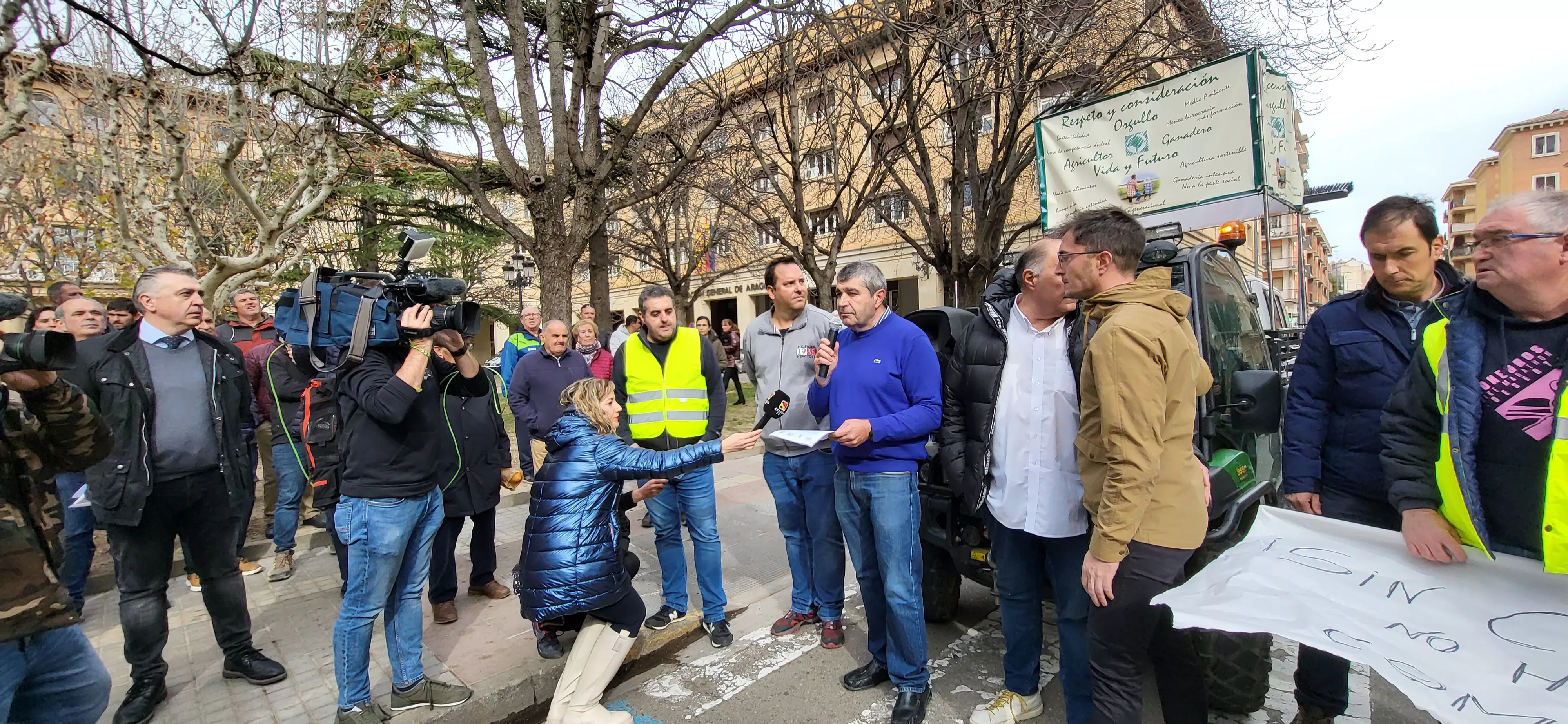 Tractorada y concentración en Huesca. Foto Mercedes Manterola