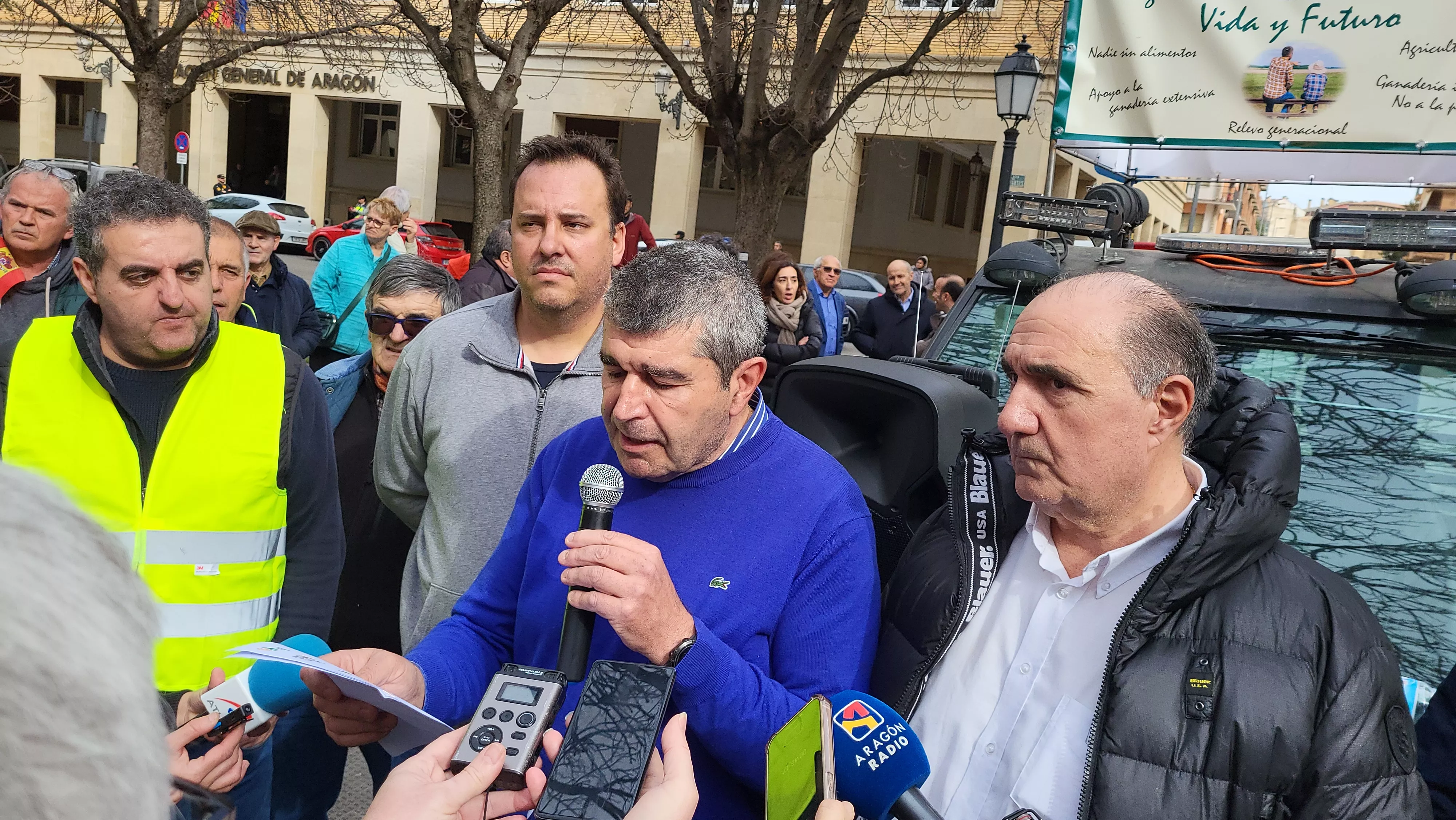 Tractorada y concentración en Huesca. Foto Mercedes Manterola