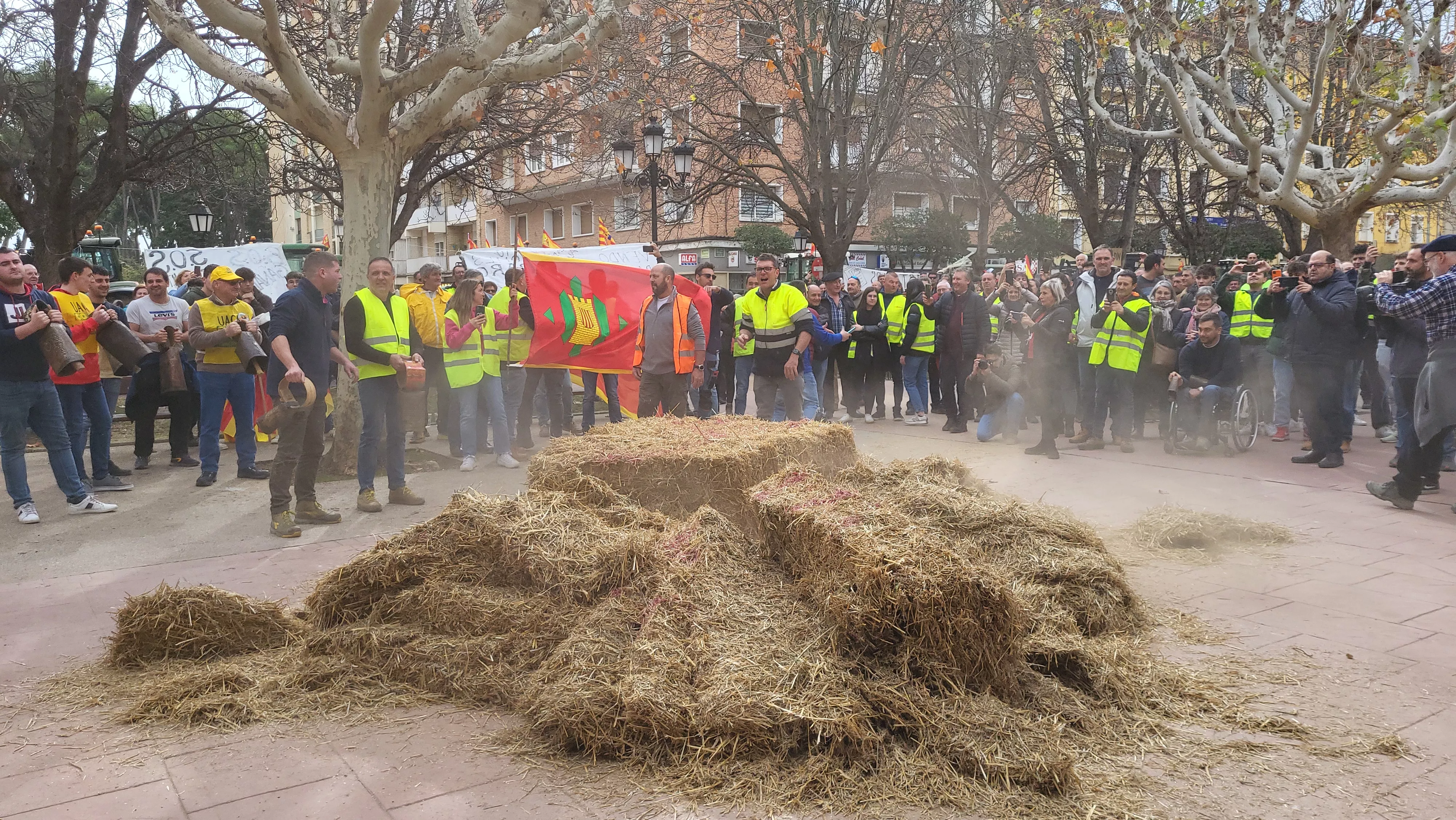 Tractorada y concentración en Huesca. Foto Mercedes Manterola