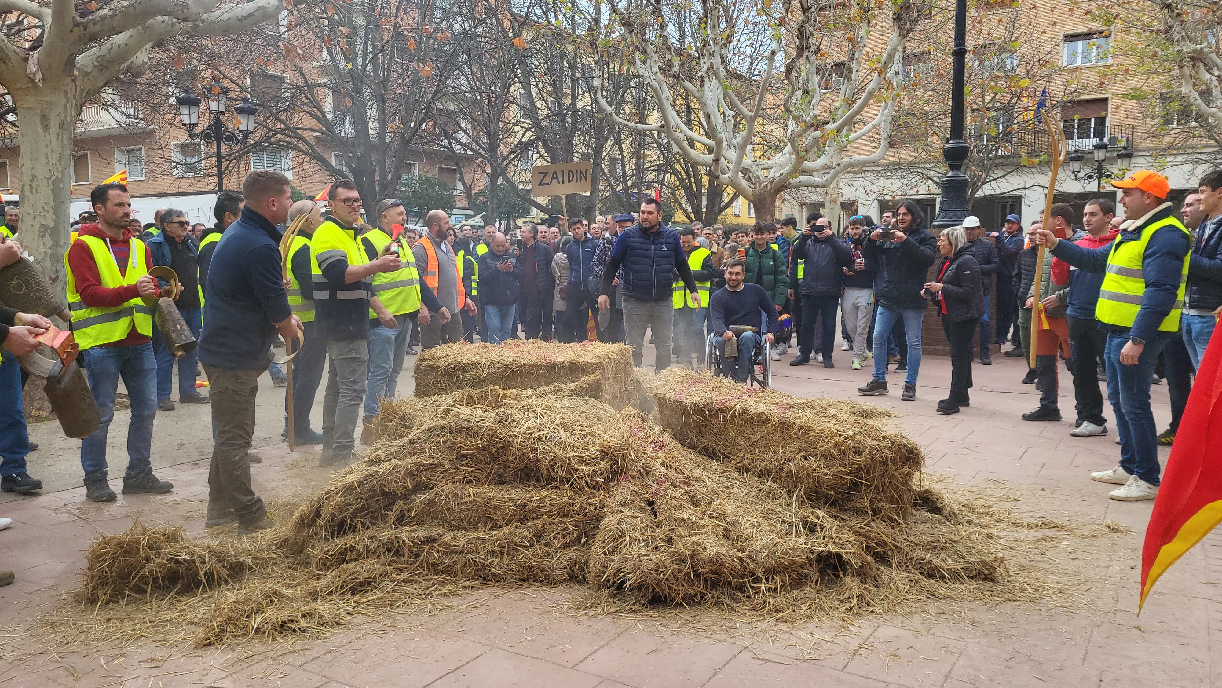 Tractorada y concentración en Huesca. Foto Mercedes Manterola