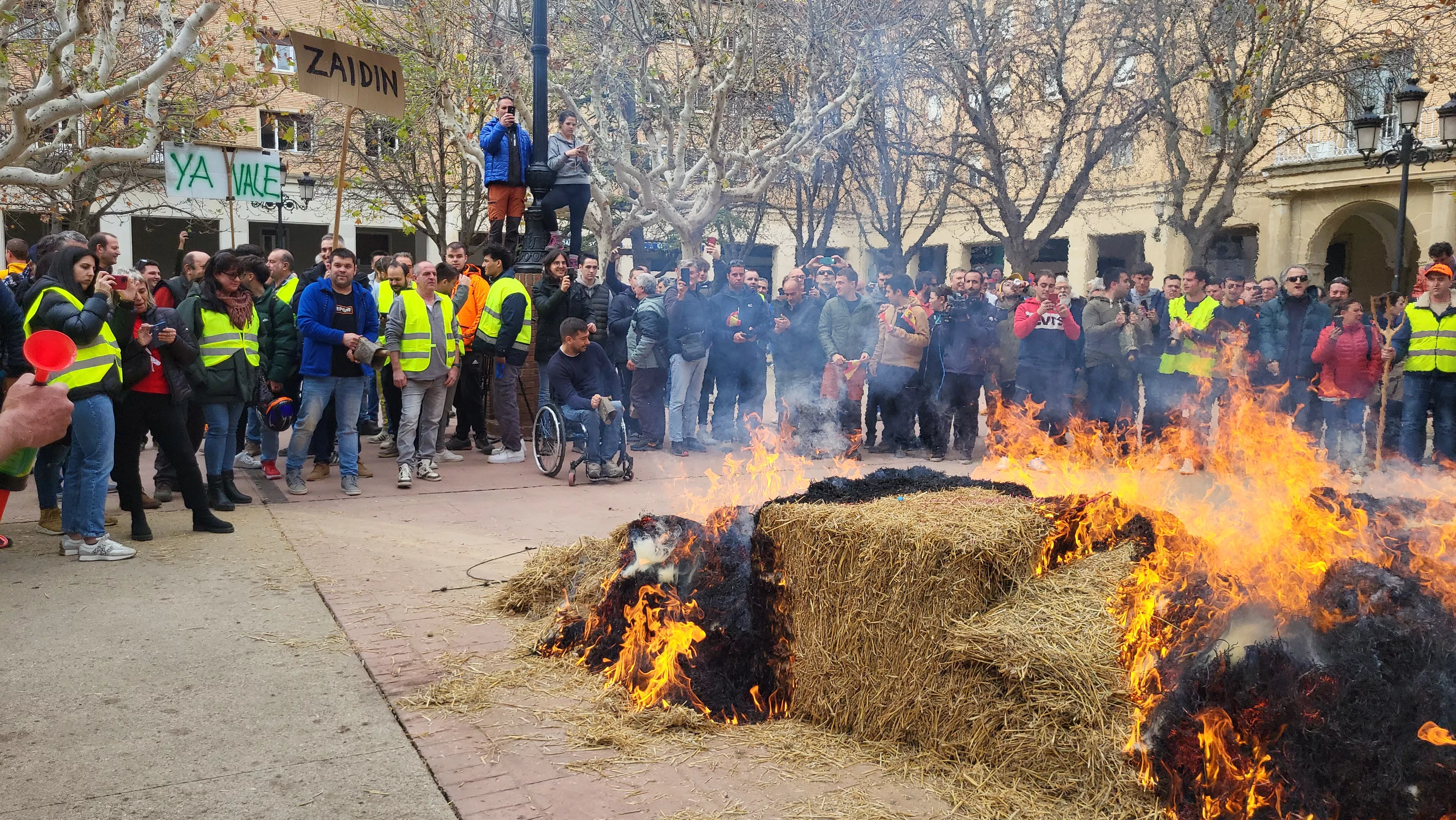 Tractorada y concentración en Huesca. Foto Mercedes Manterola