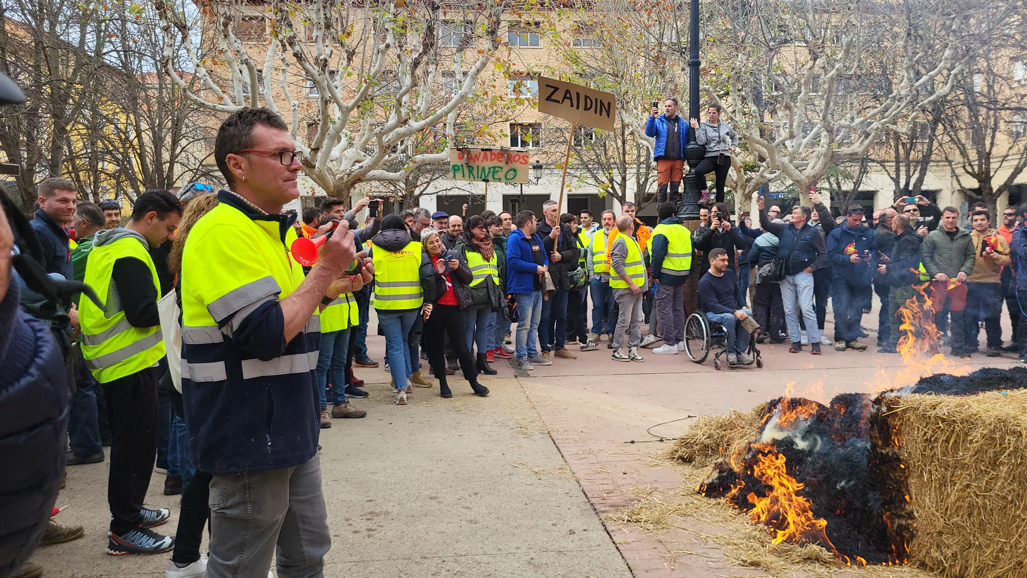 Tractorada y concentración en Huesca. Foto Mercedes Manterola