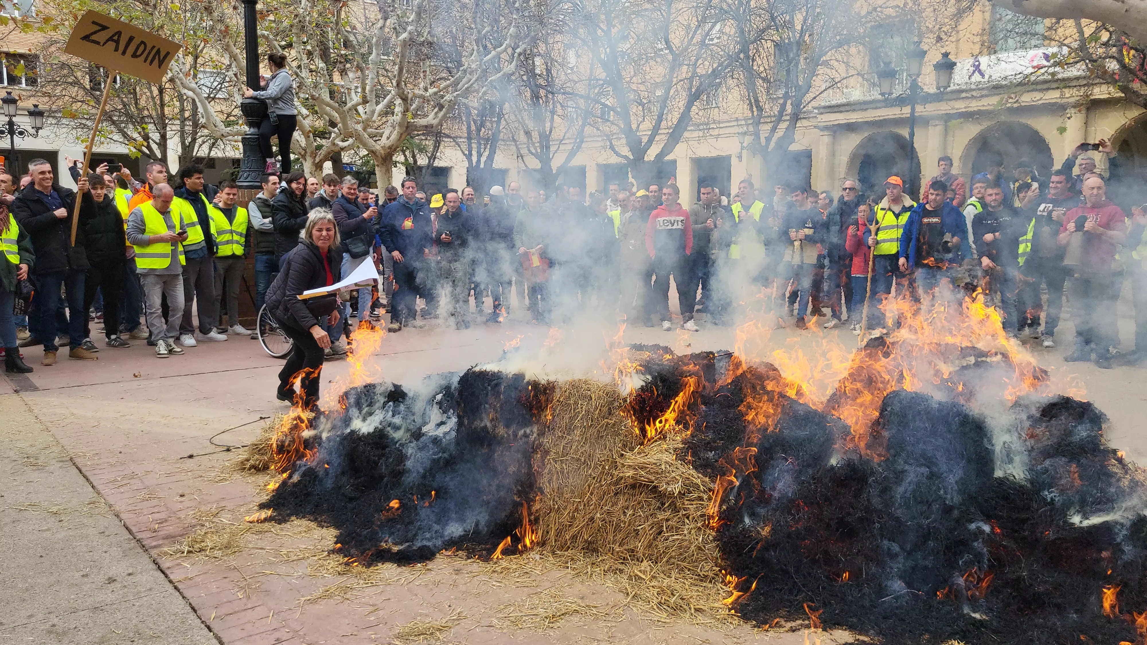 Tractorada y concentración en Huesca. Foto Mercedes Manterola