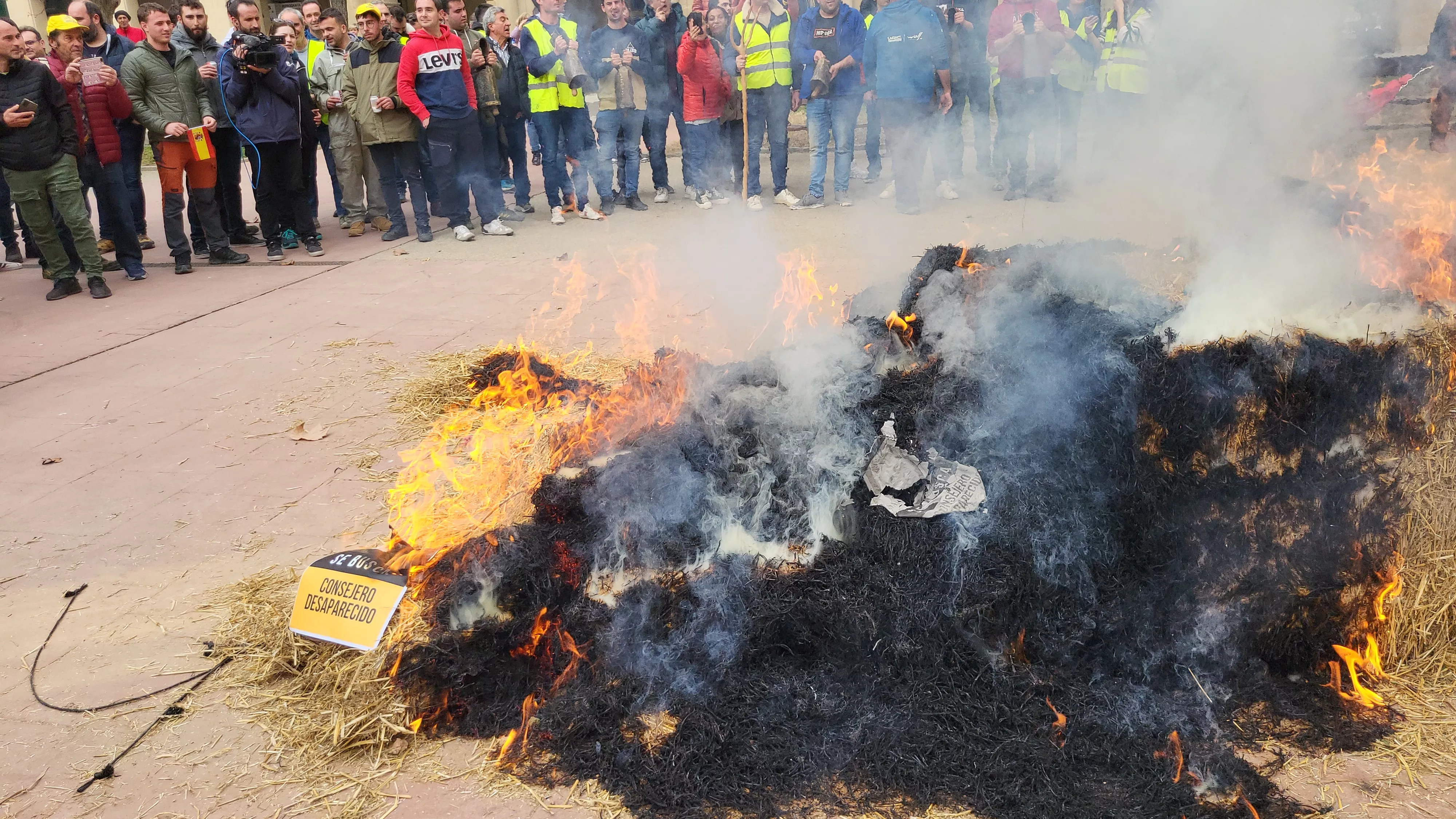 Tractorada y concentración en Huesca. Foto Mercedes Manterola
