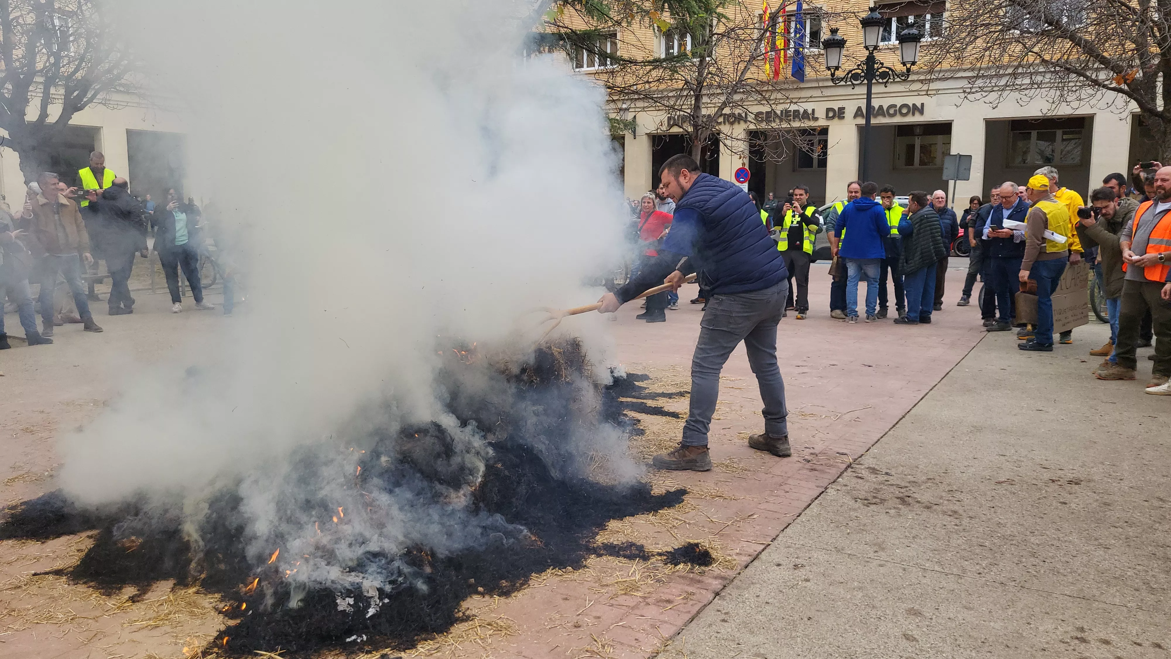 Tractorada y concentración en Huesca. Foto Mercedes Manterola