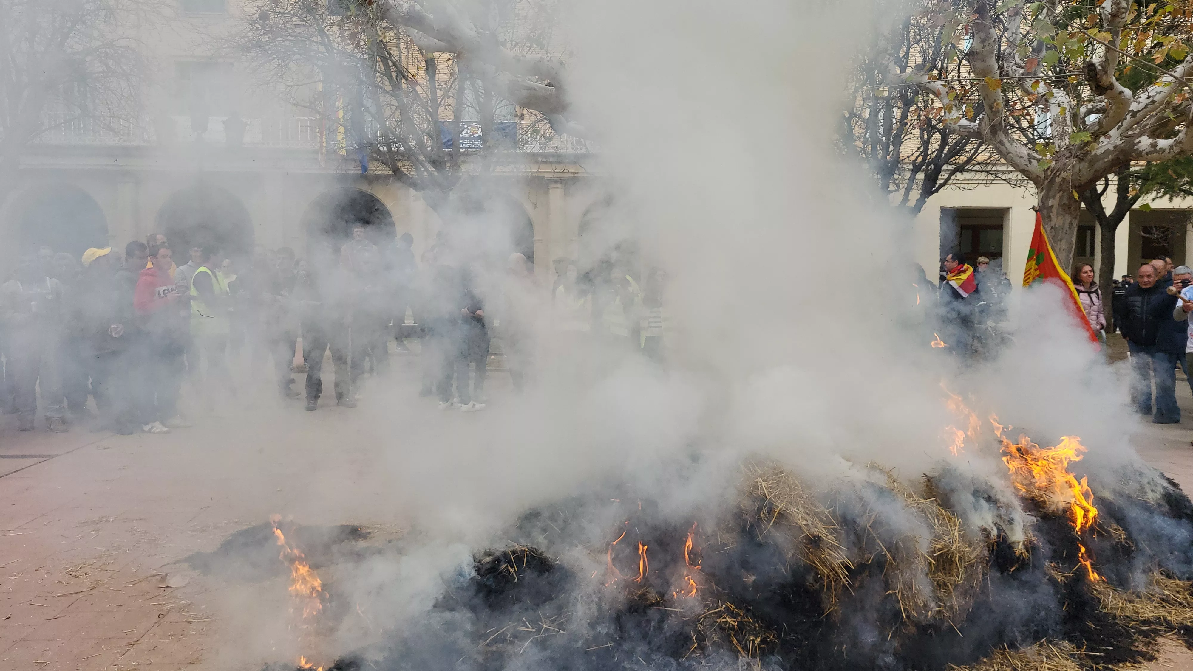 Tractorada y concentración en Huesca. Foto Mercedes Manterola