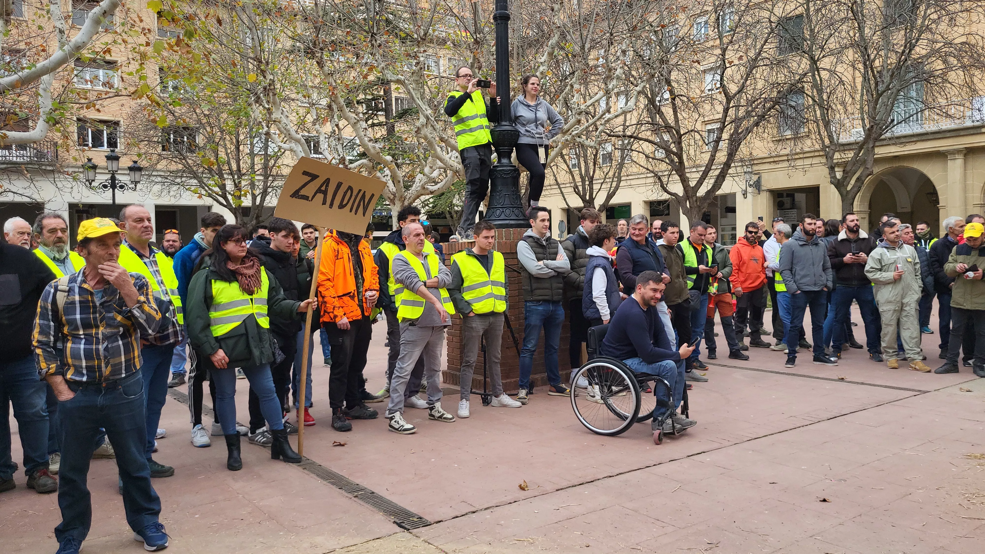 Tractorada y concentración en Huesca. Foto Mercedes Manterola