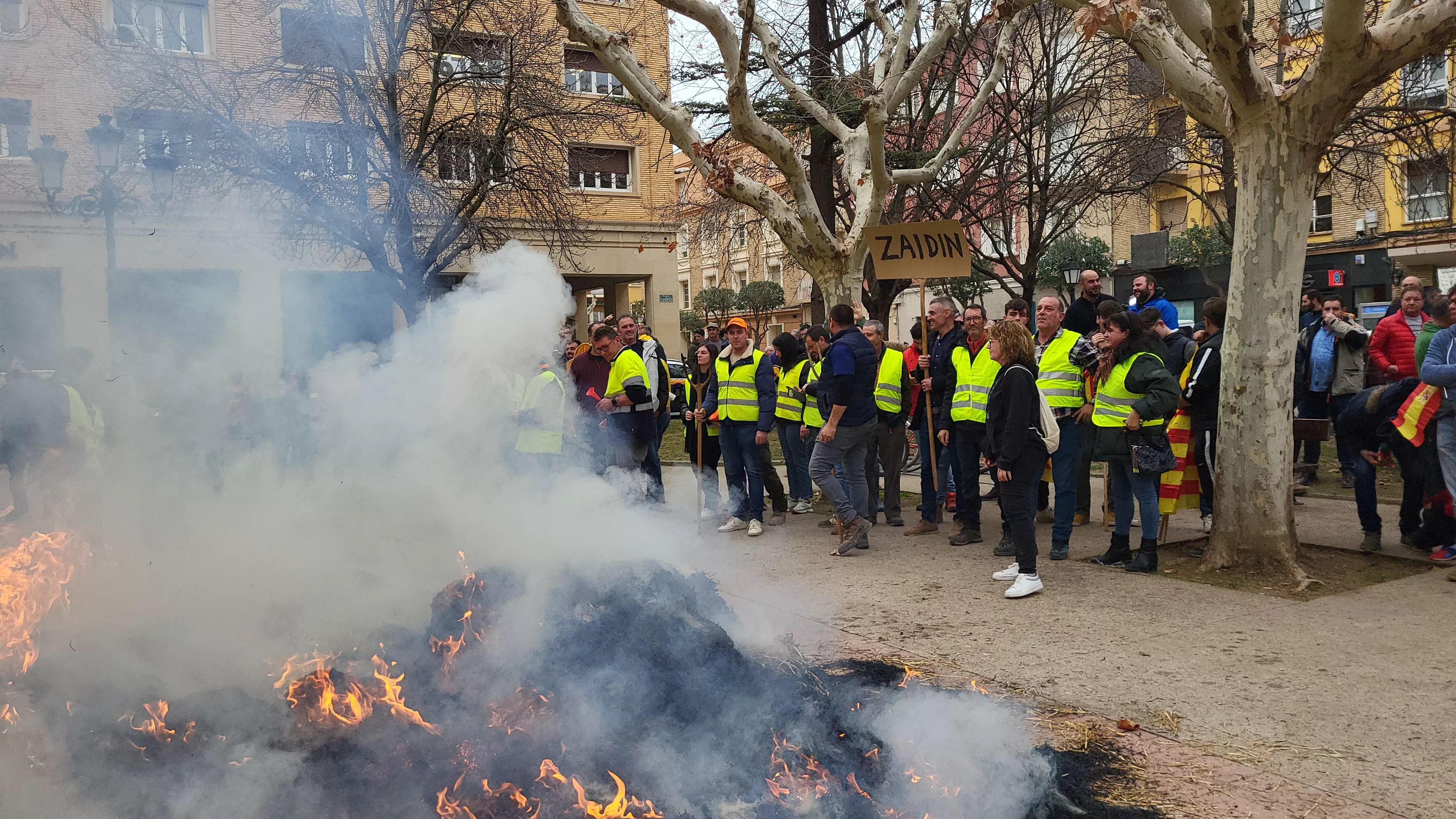 Tractorada y concentración en Huesca. Foto Mercedes Manterola