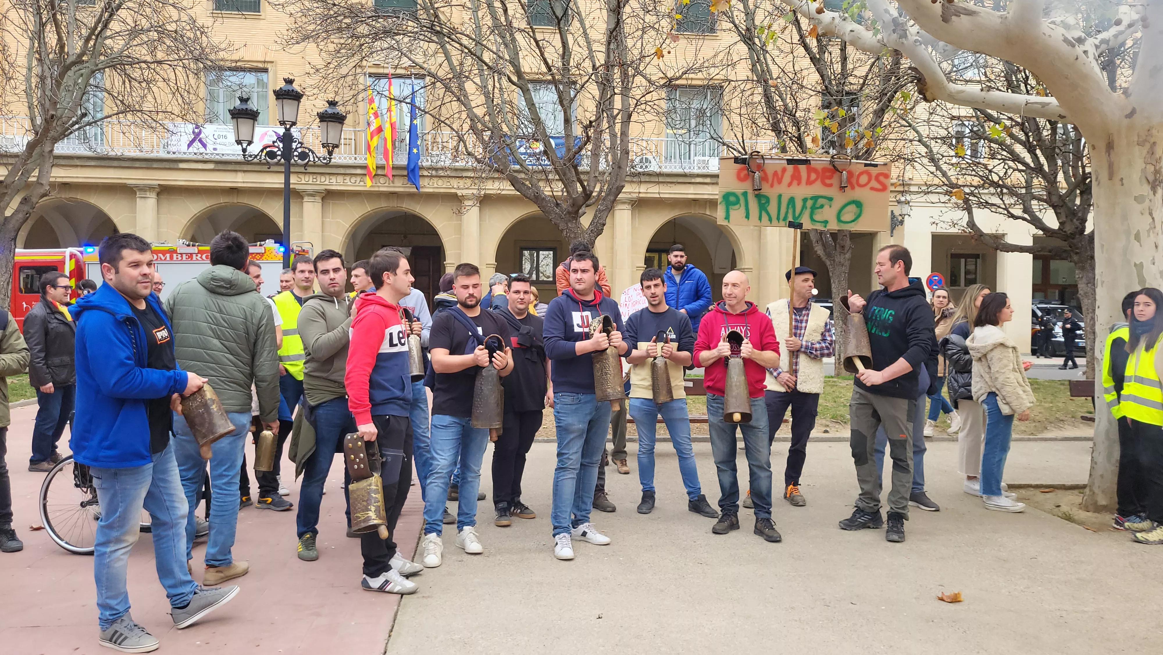 Tractorada y concentración en Huesca. Foto Mercedes Manterola