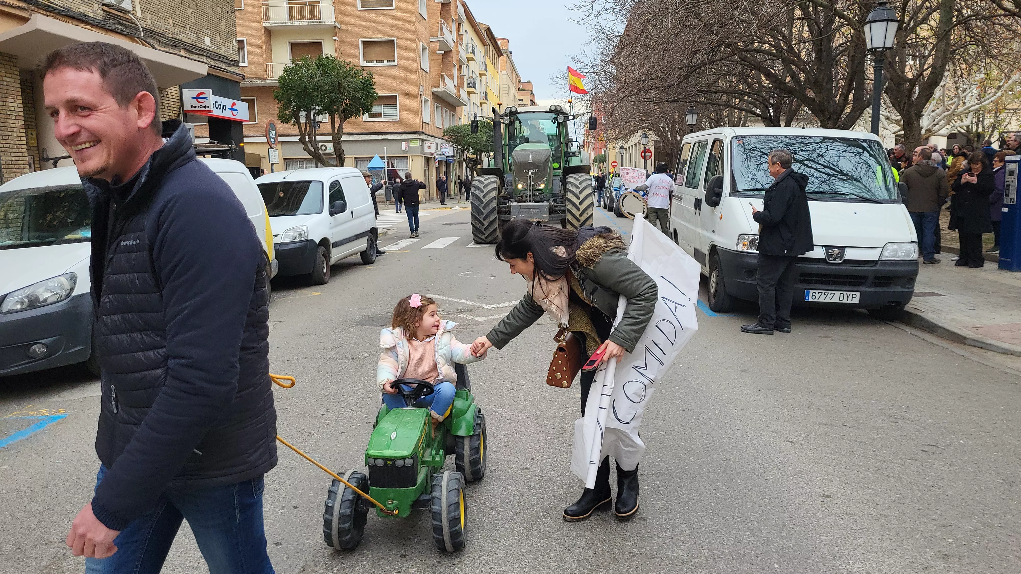 Tractorada y concentración en Huesca. Foto Mercedes Manterola