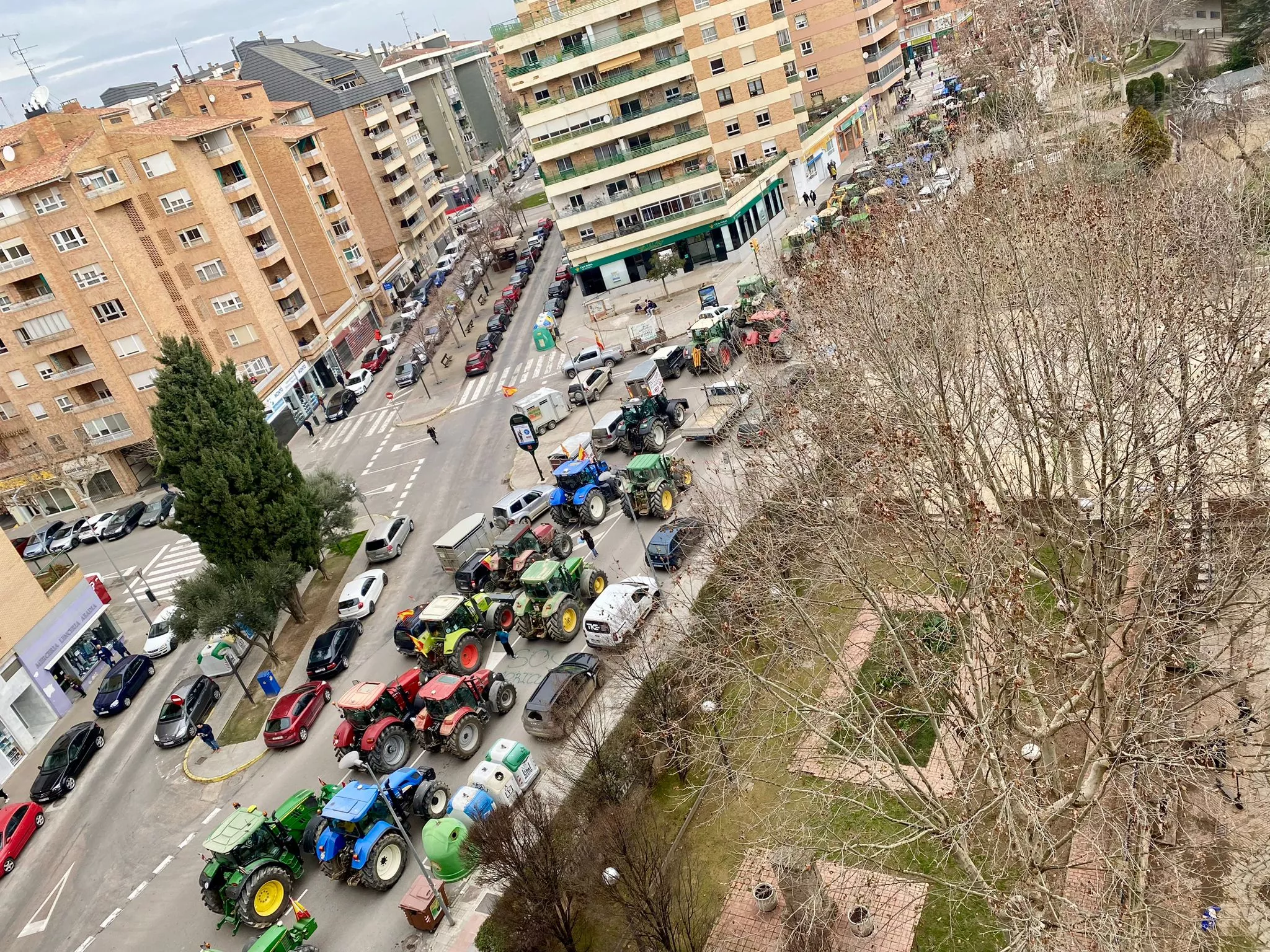 Tractorada y concentración en Huesca.