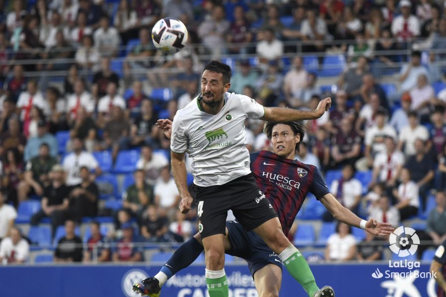 Imágenes del partido Huesca Racing de Santander de la temporada pasada. Foto La Liga  