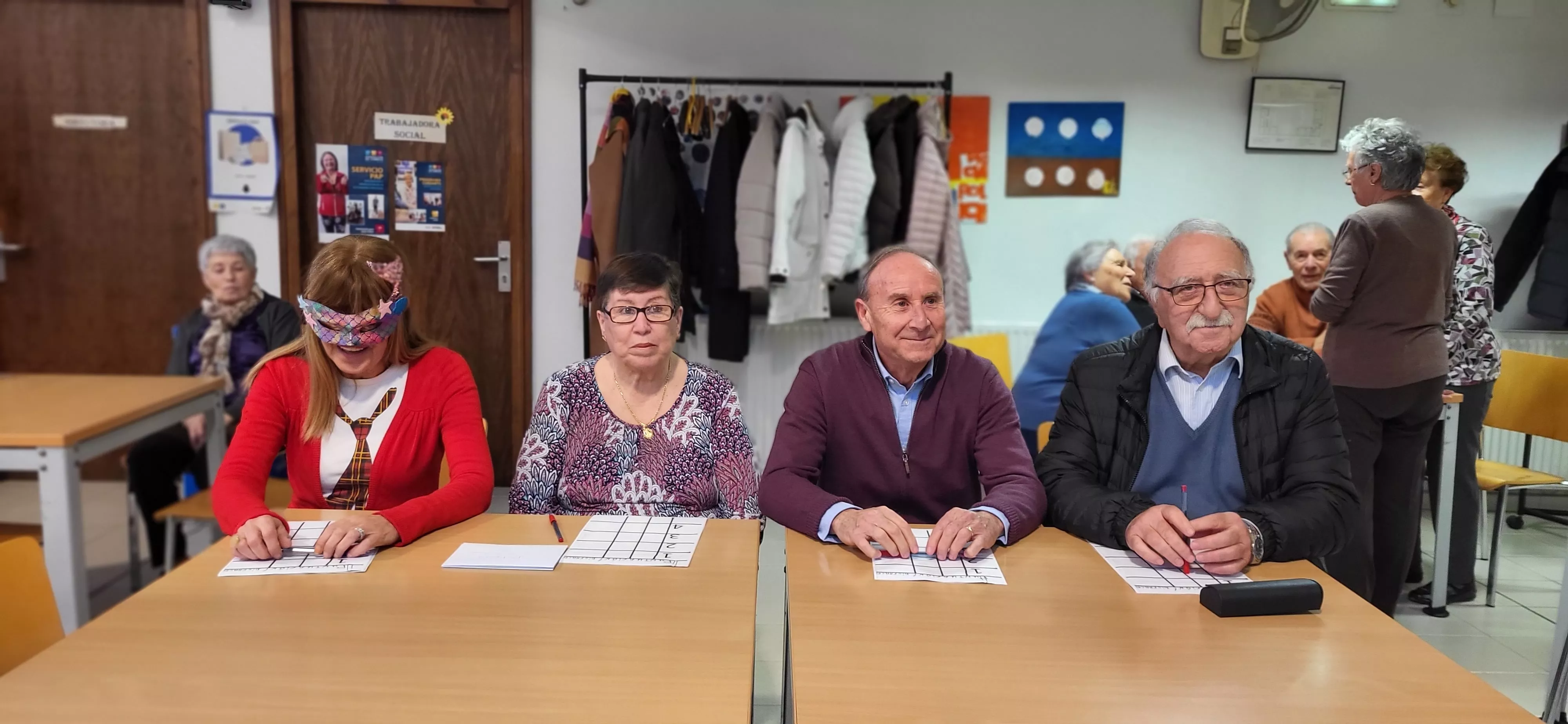 Celebración del Carnaval en el Hogar de Personas Mayores de Huesca. Foto Mercedes Manterola