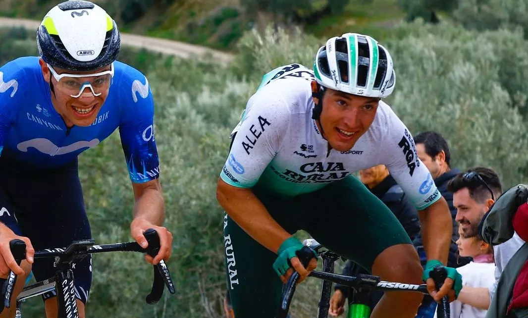 Barceló, corredor del Caja Rural, durante la Clásica de Jaén Paraíso Interior. Foto: SprintCycling