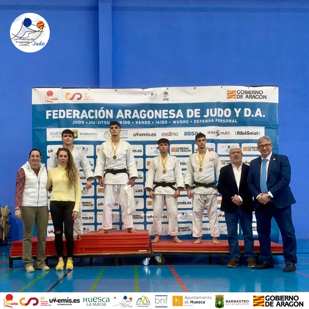 Podio Copa España Binéfar. Foto FAJYDA