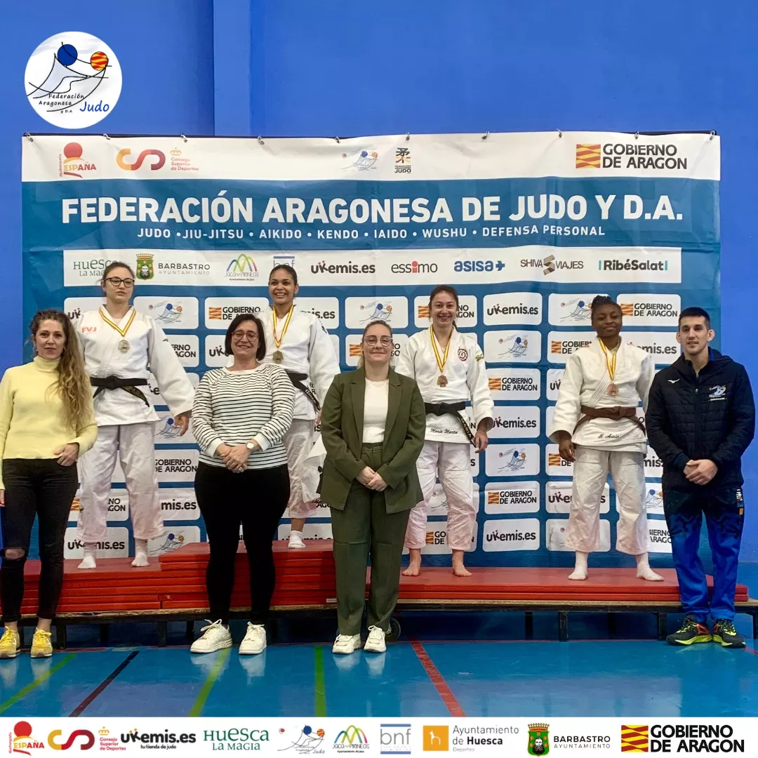 Podio Copa España Binéfar. Foto FAJYDA