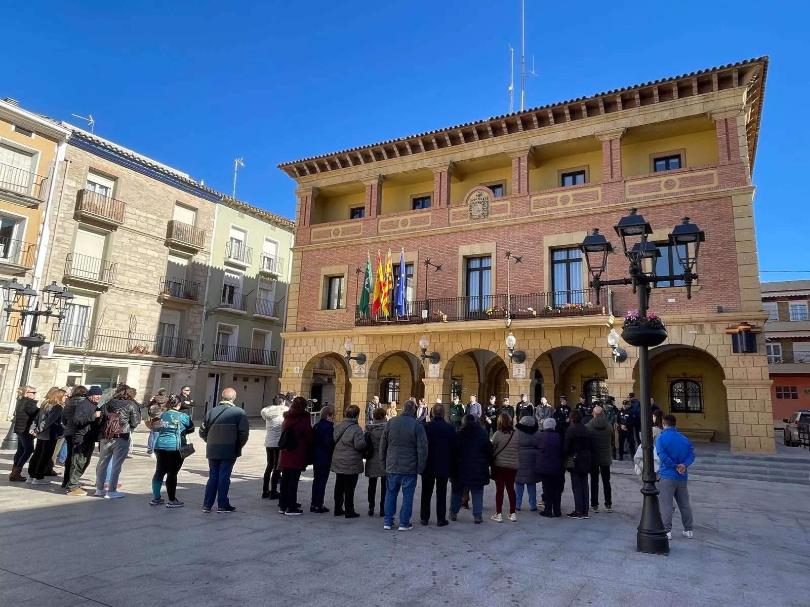 Minuto de silencio en Fraga