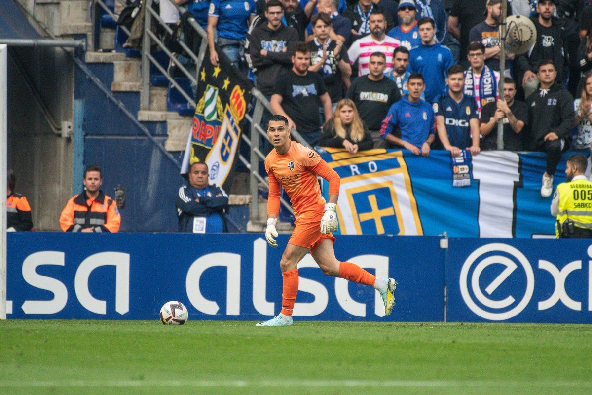 Andrés Fernández en el encuentro ante el Oviedo