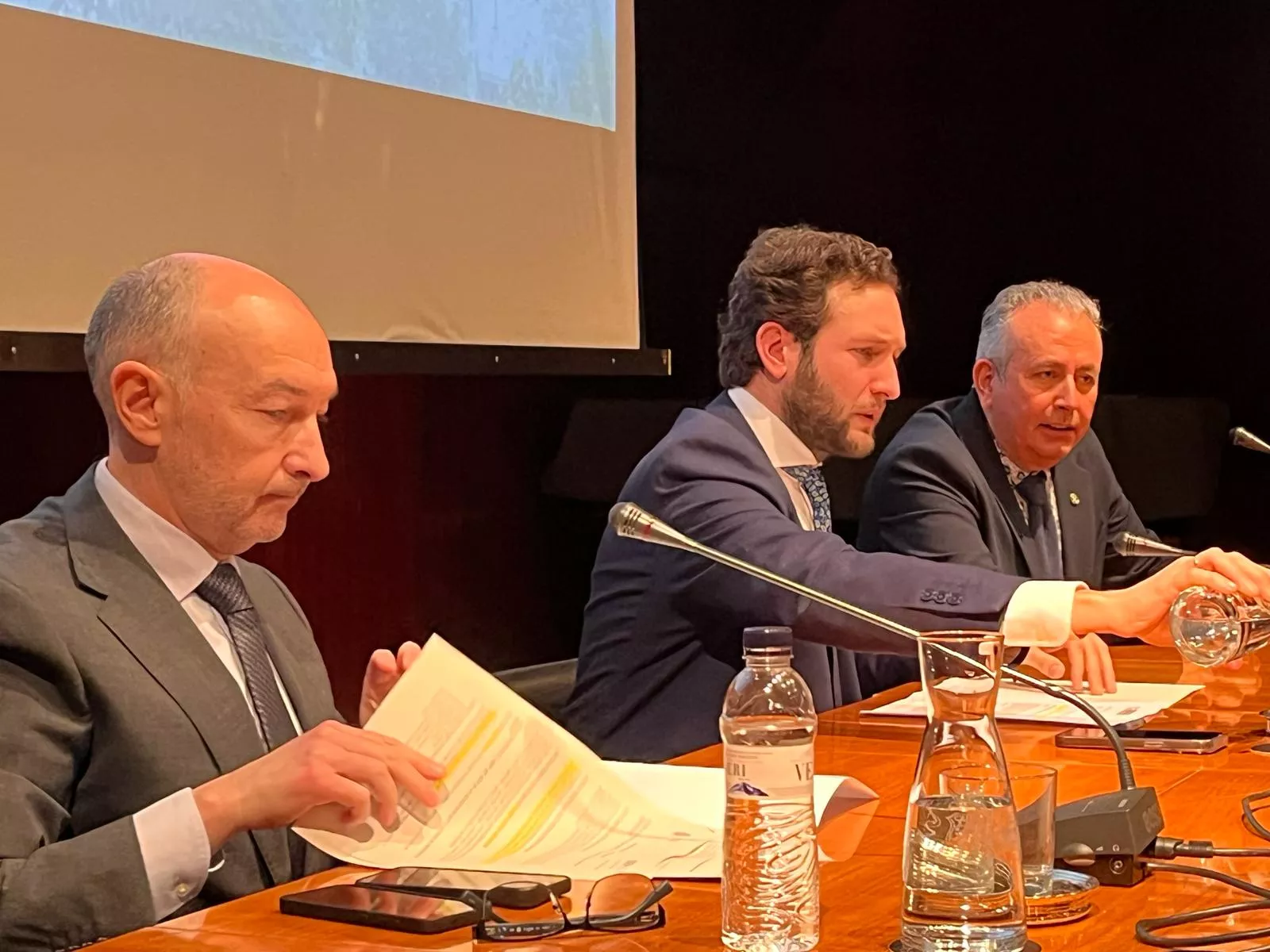 Fernando Beltrán, Isaac Claver y Carlos Campo. Foto Mercedes Manterola