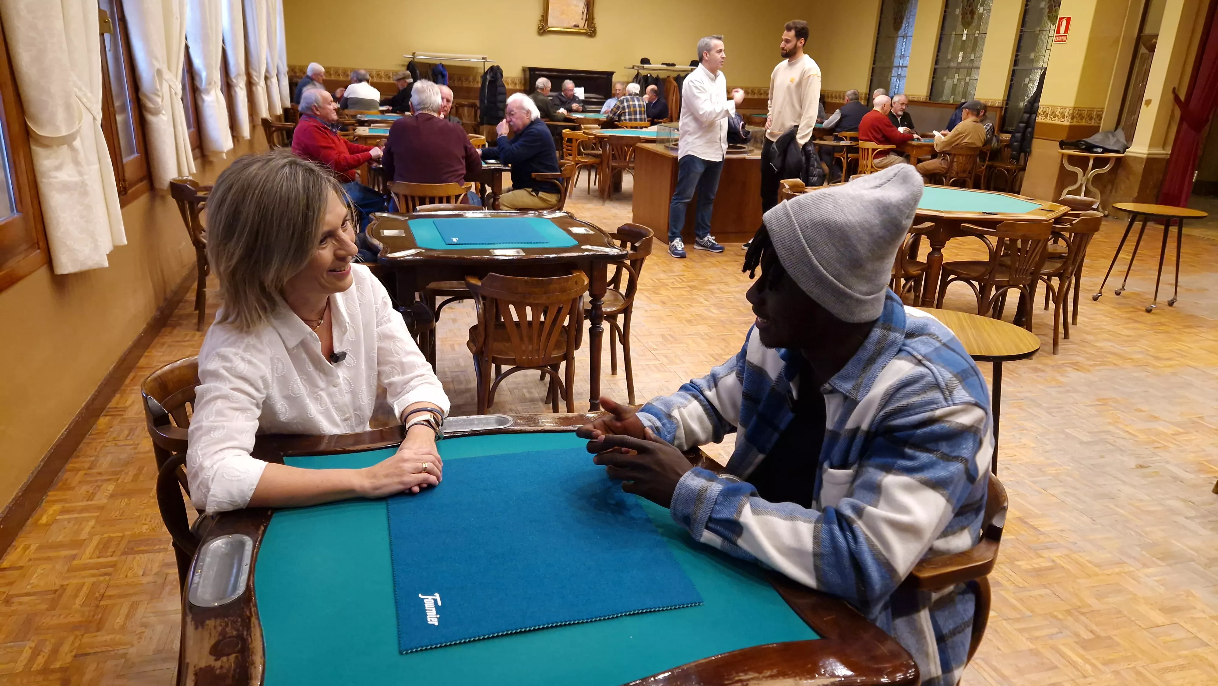 Campaña ¡Huesca, sí se puede! con Obeng y Martos. Foto Myriam Martínez