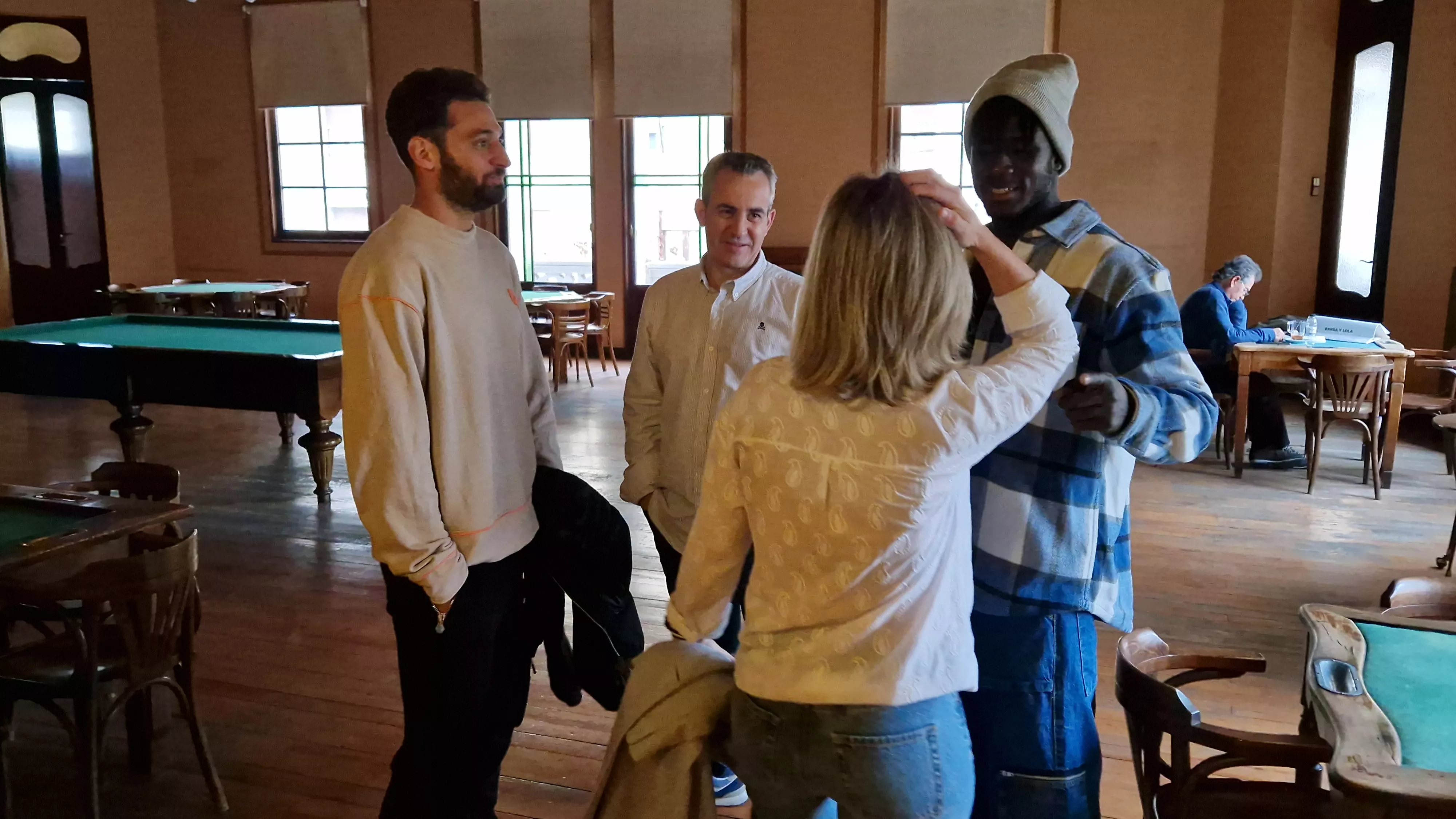 Campaña ¡Huesca, sí se puede! con Obeng y Martos. Foto Myriam Martínez