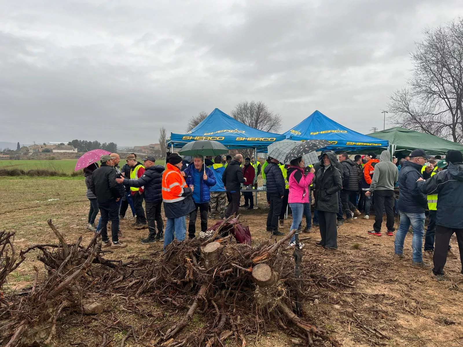 Concentración de tractores en Zaidín