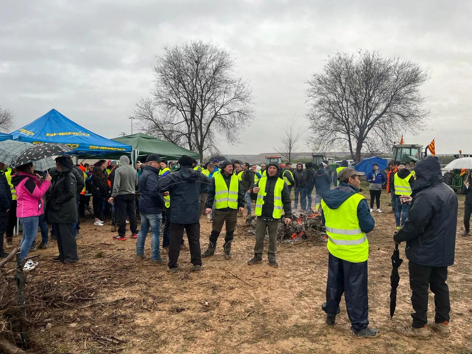 Concentración de tractores en Zaidín