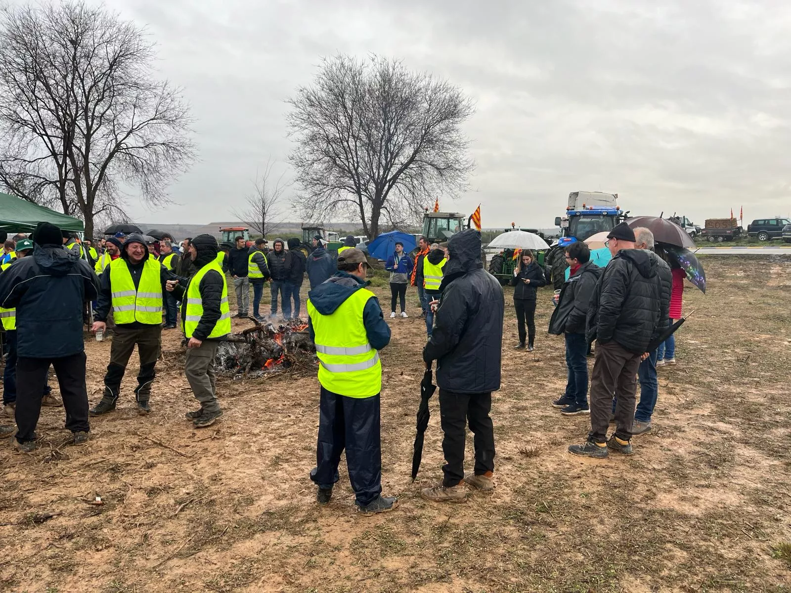 Concentración de tractores en Zaidín